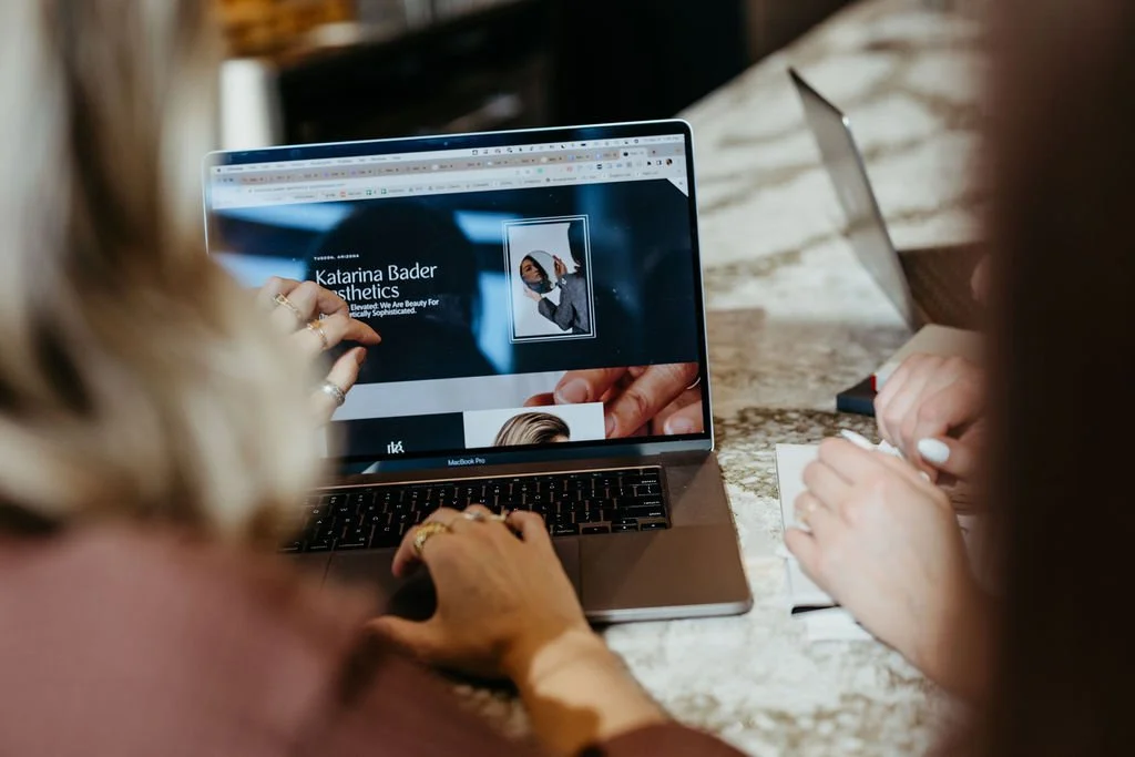 website designer working on a project