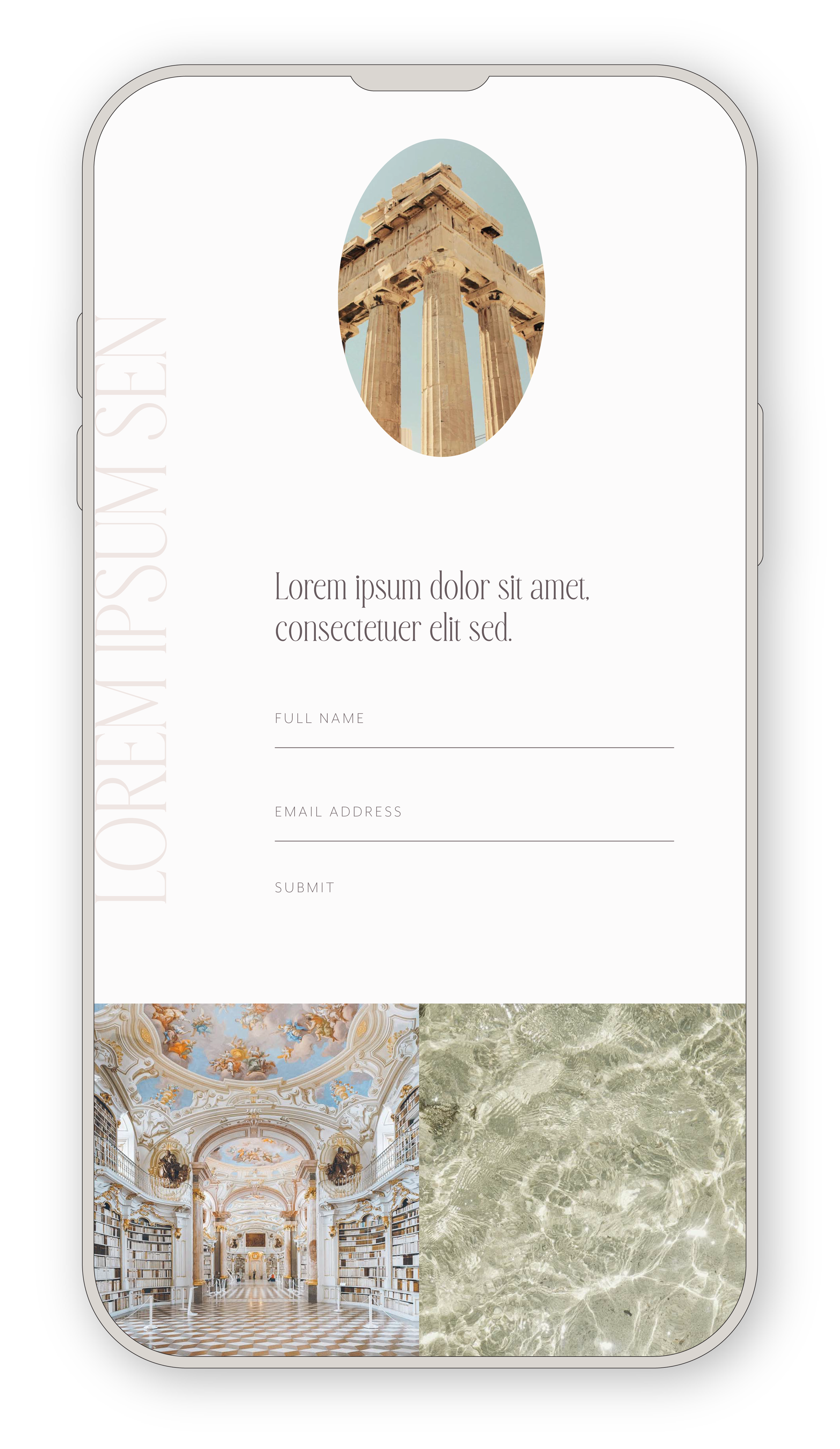 template design on mobile