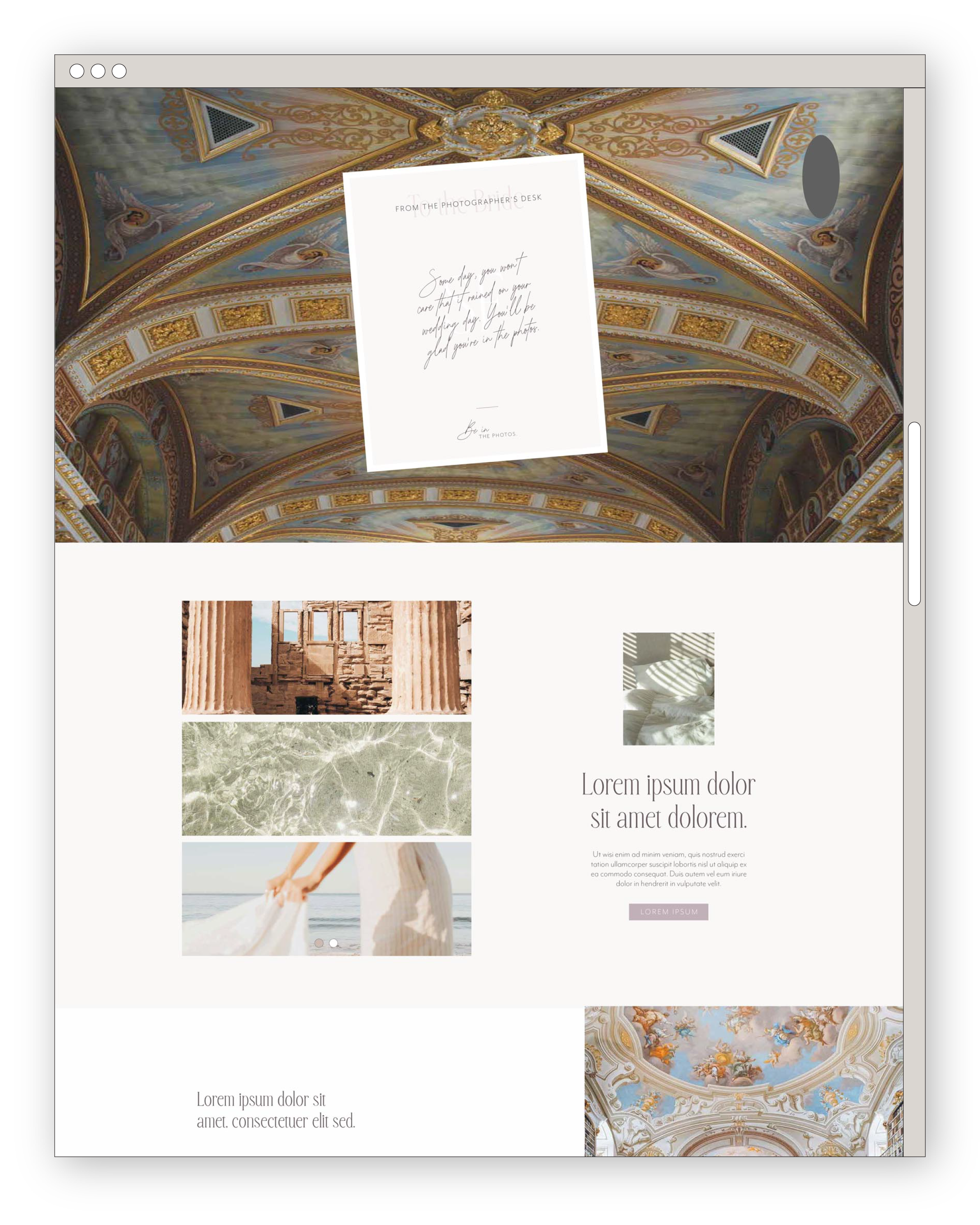 Sweet Fem homepage design