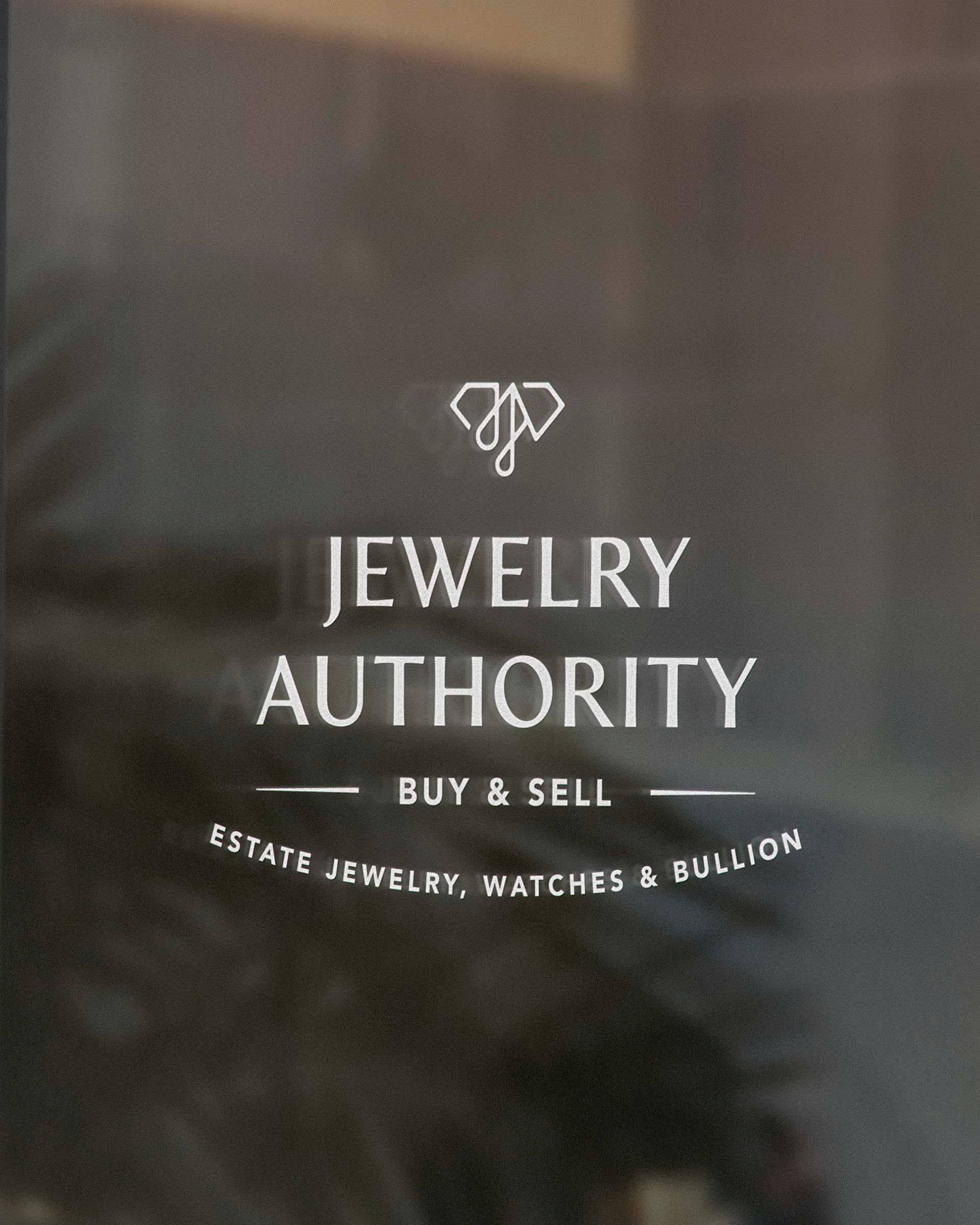 Jewelry Authority window sign
