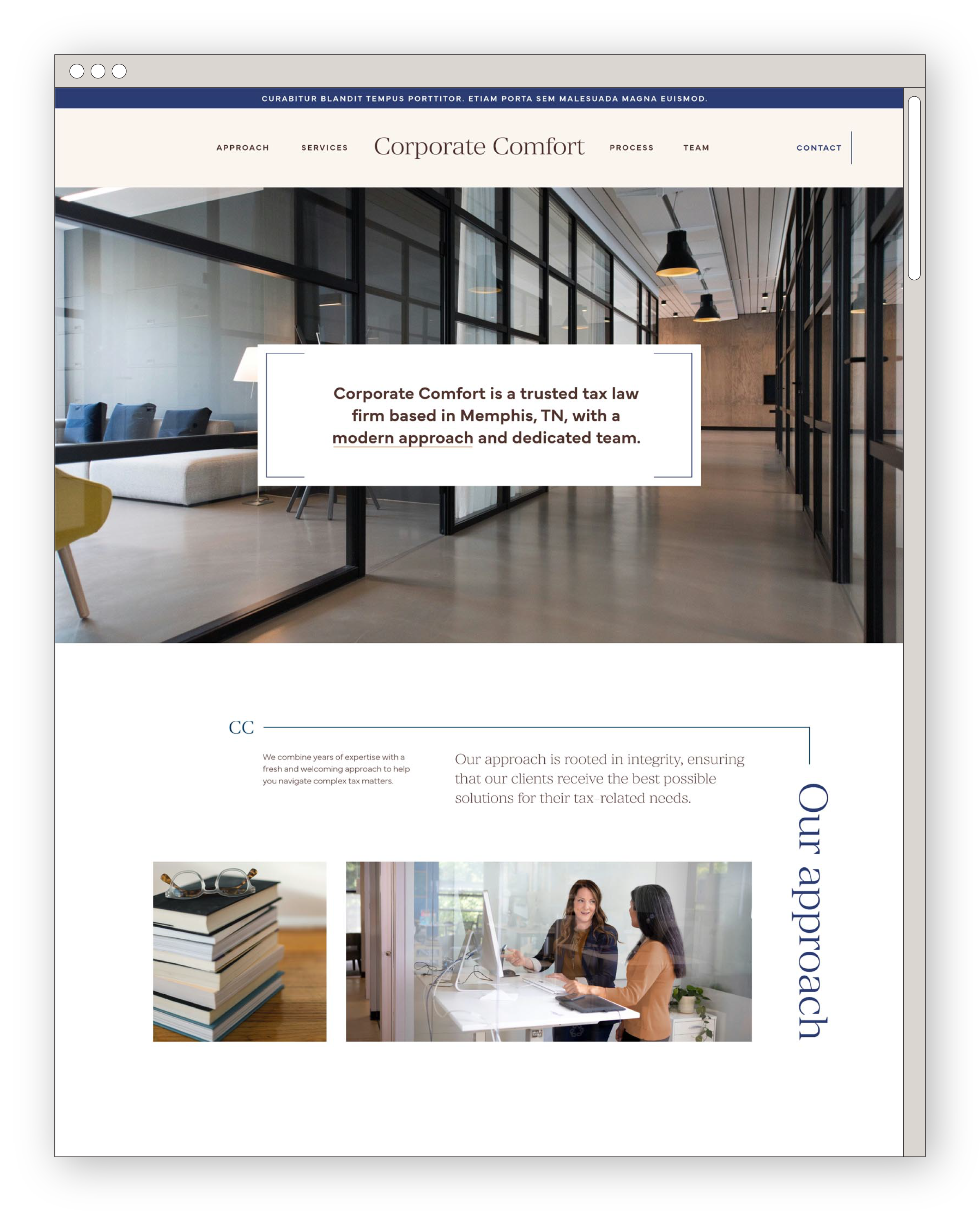 Corporate Comfort template desktop version