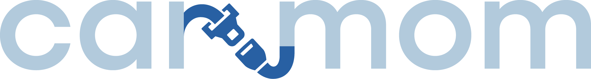 the car mom logo with seatbelt and buckle highlighted