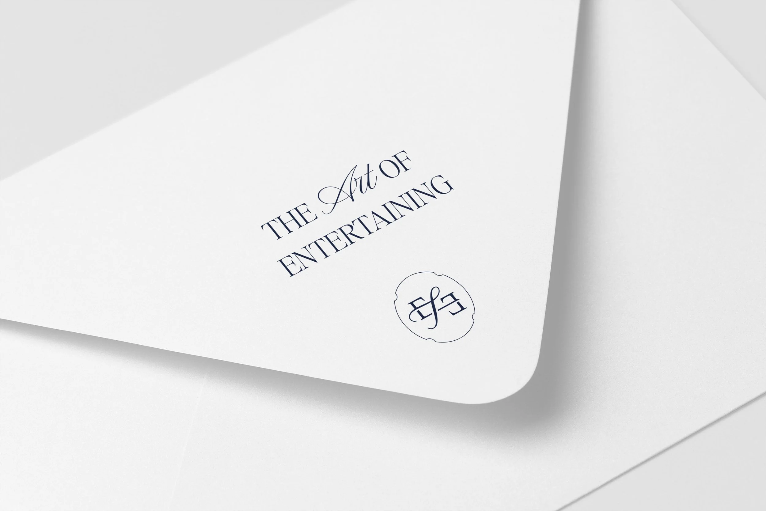 envelope printed with the Elizabeth Flake Events tagline "The art of entertaining"
