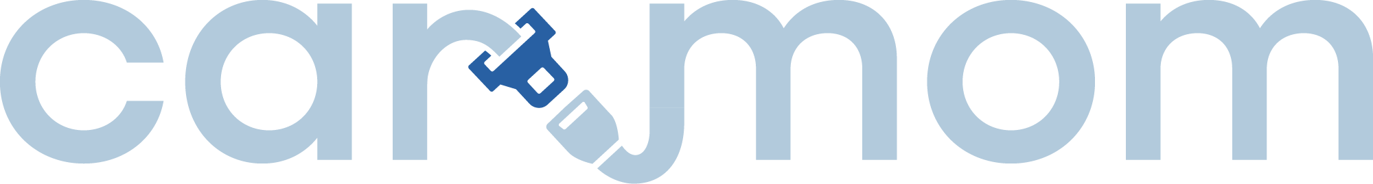 the car mom logo with seatbelt buckle highlighted