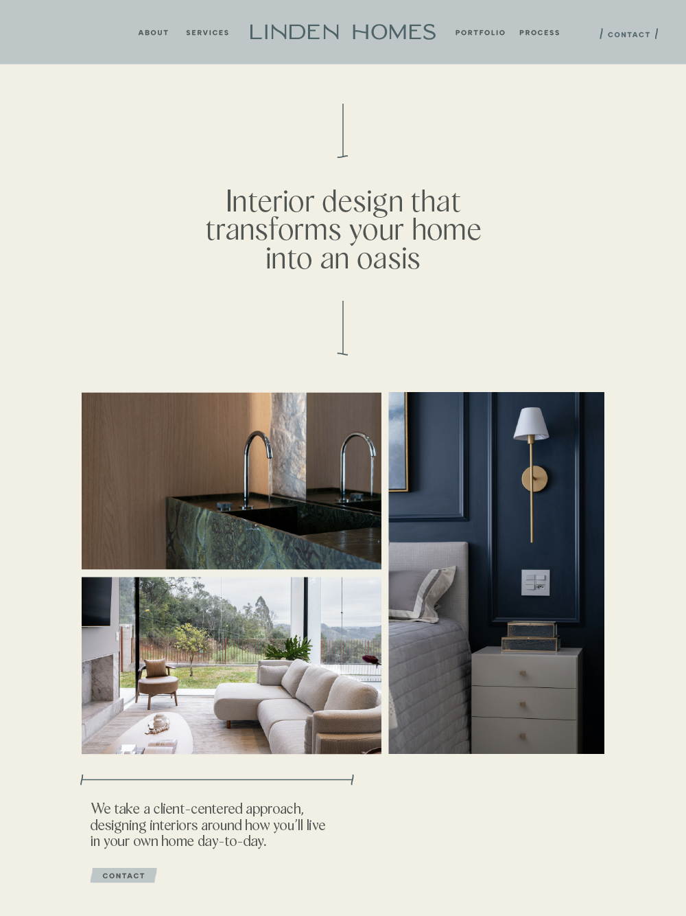 Linden Homes interior designer website design using the Signature Suite framework