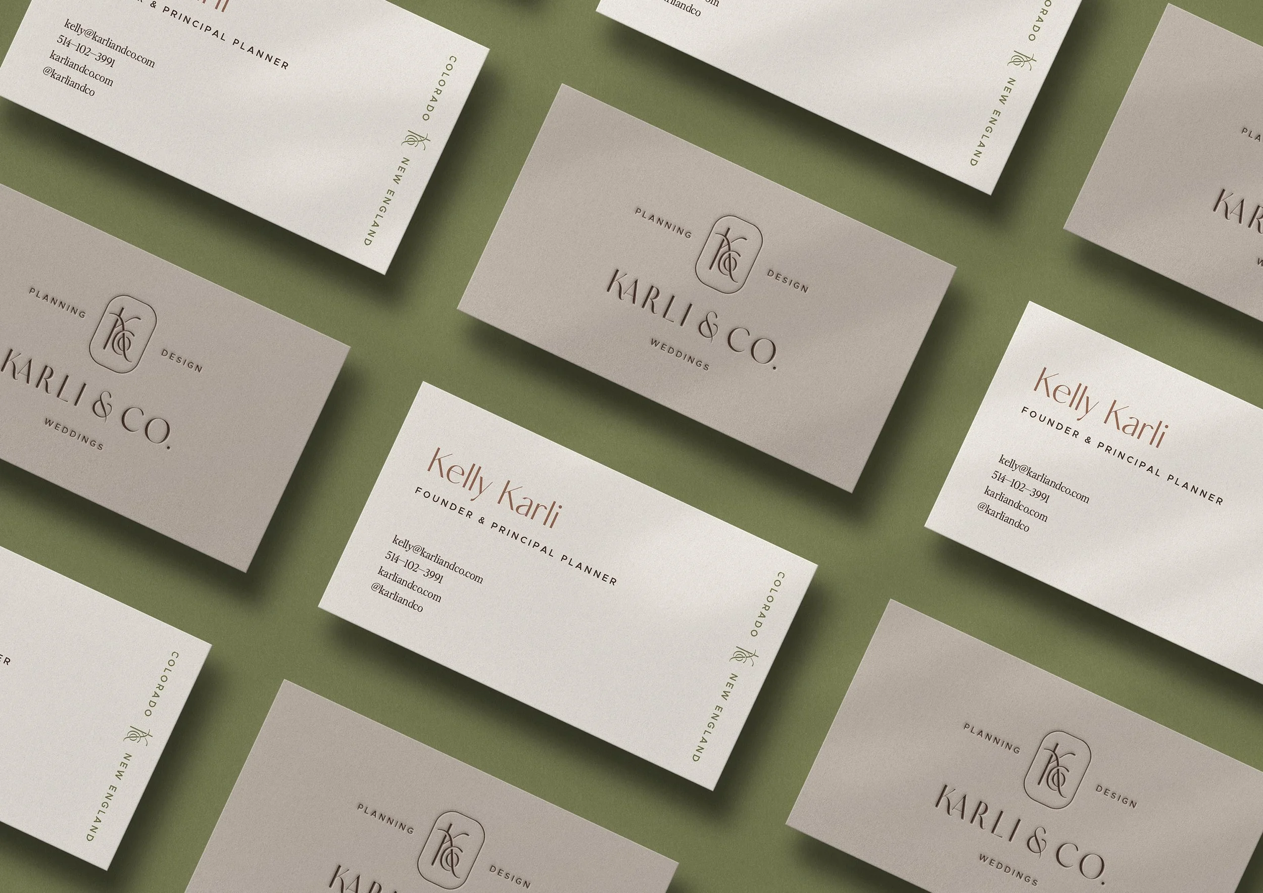 Karli & Co. business card designs