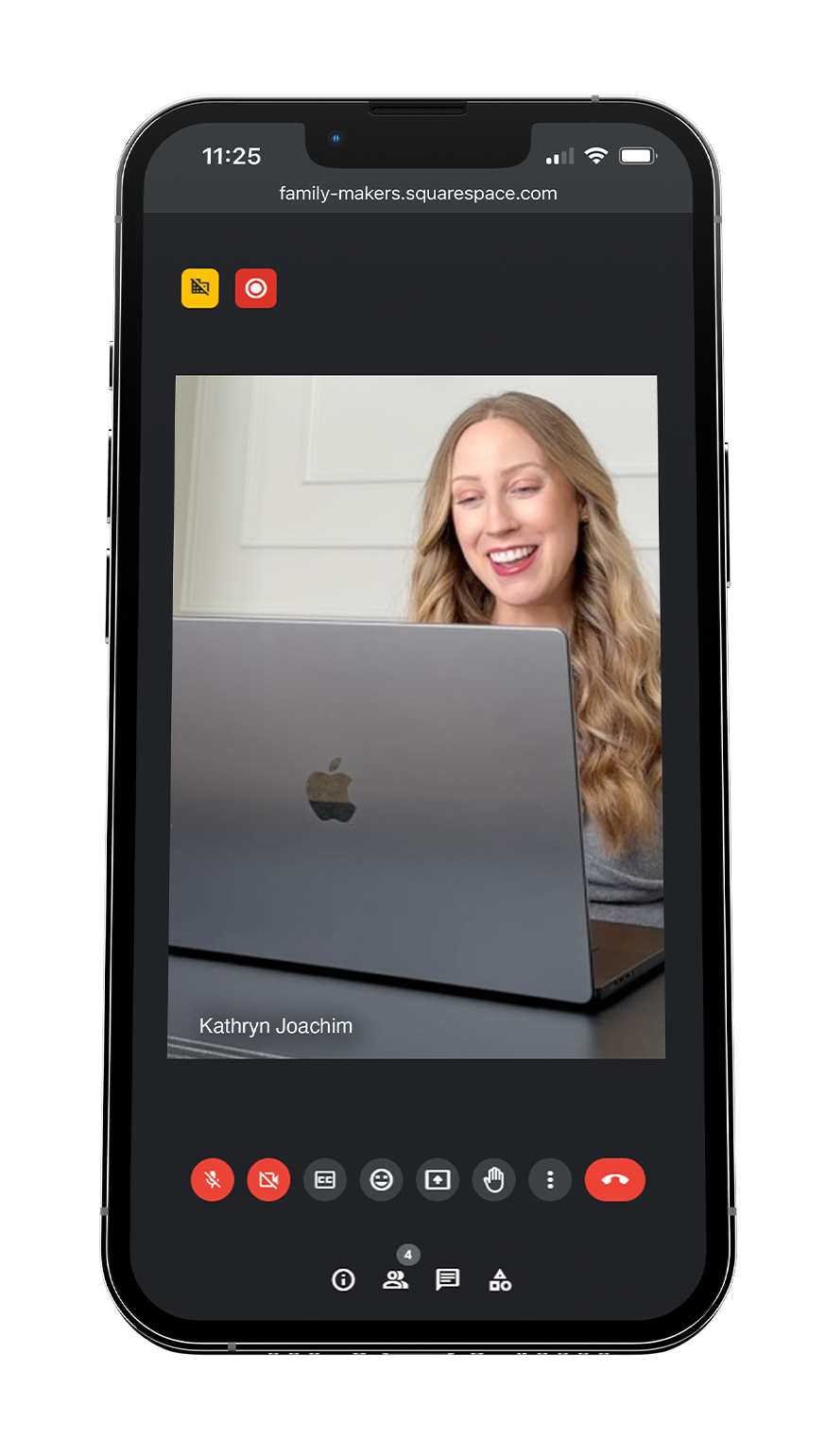 Kathryn Joachim smiling on a Zoom call