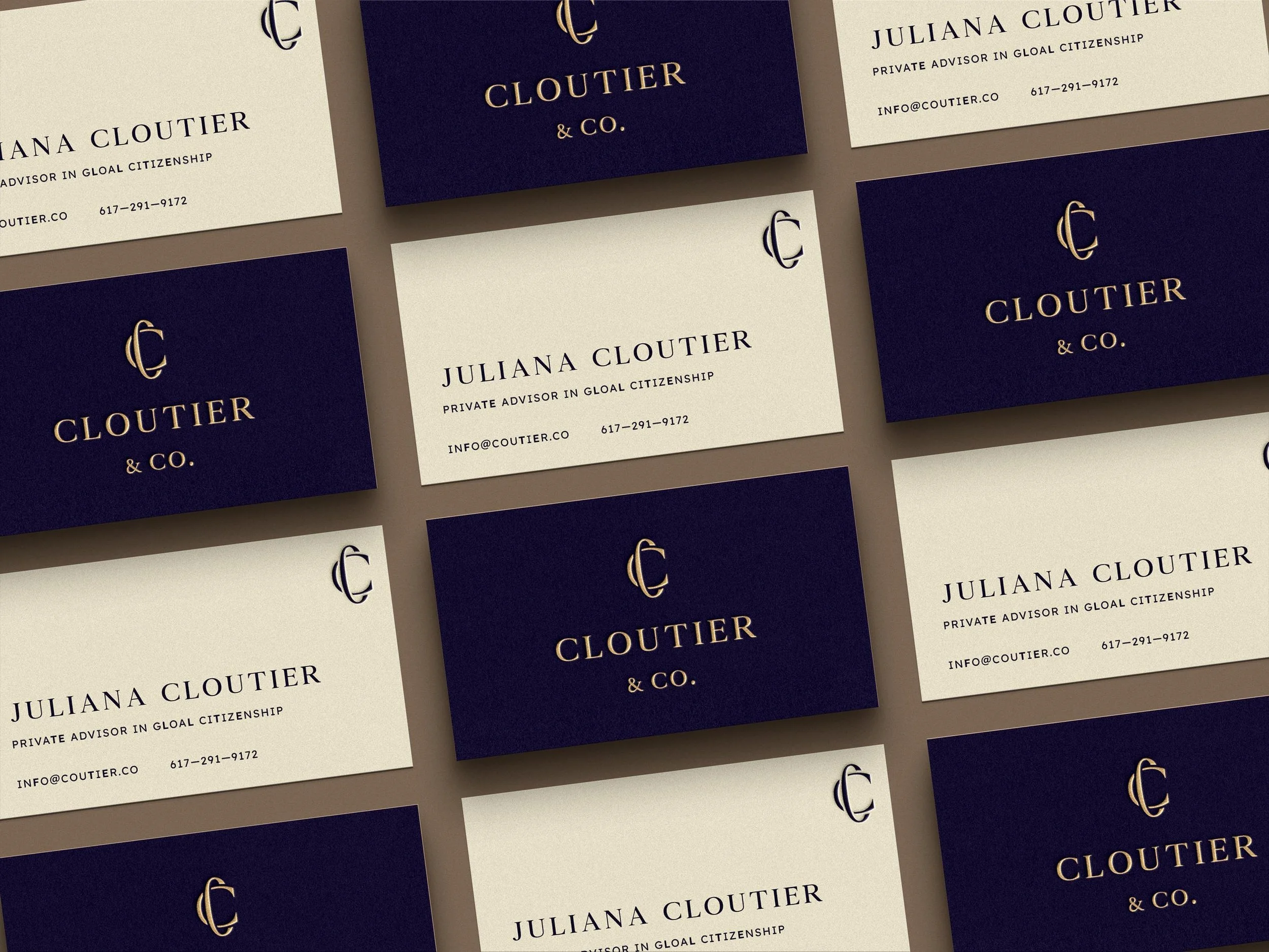 Cloutier & Co. business cards