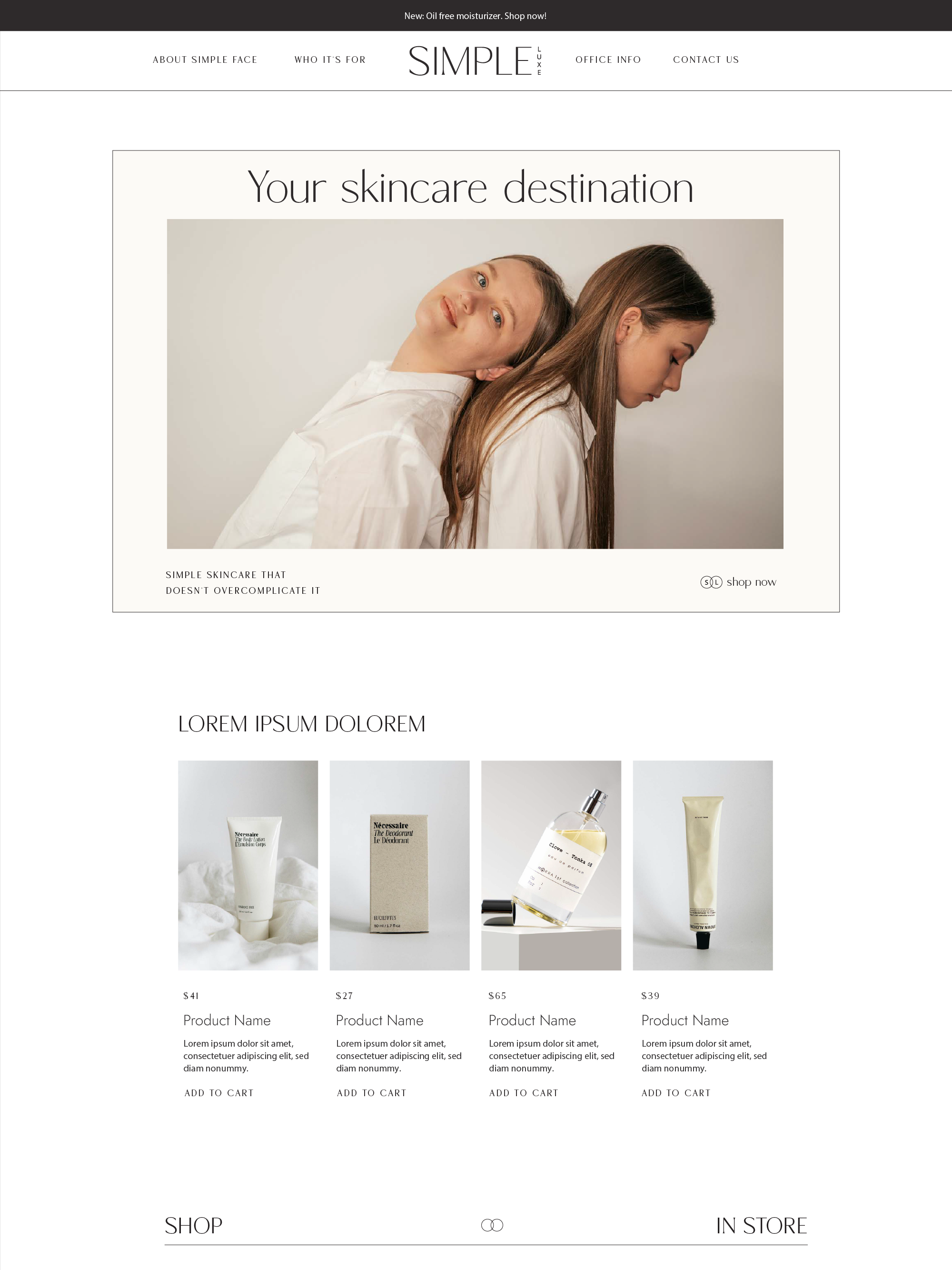 Simple Luxe website design framework
