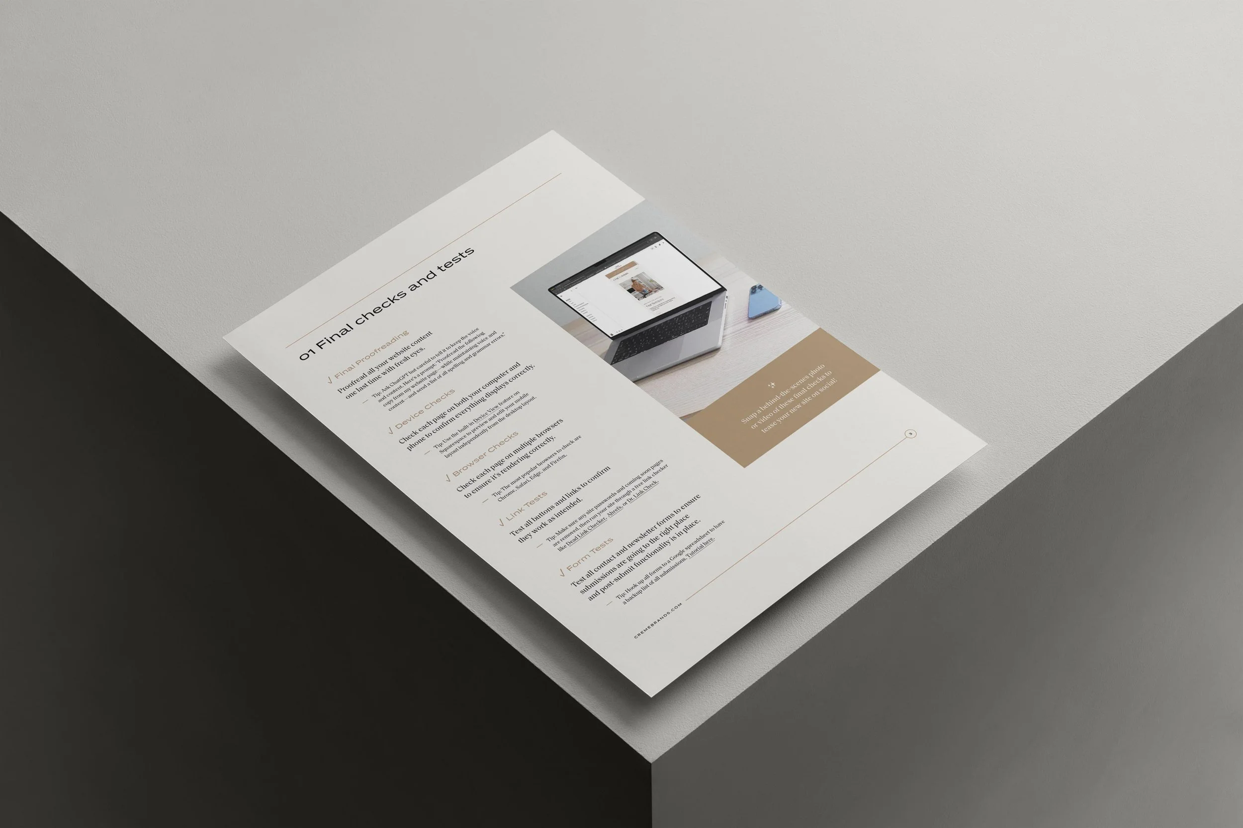 mockup of a page in the guide