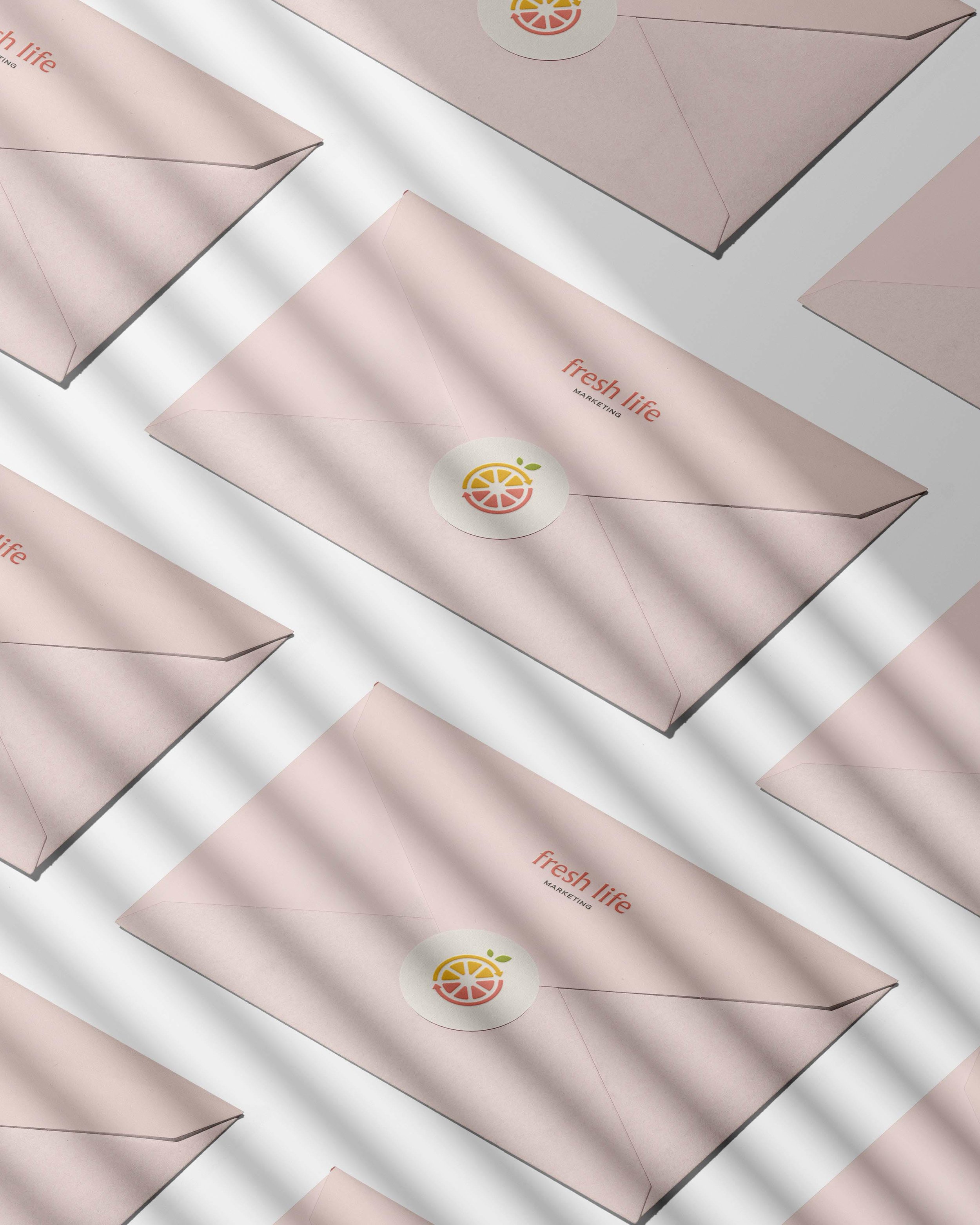Fresh Life envelopes and stickers