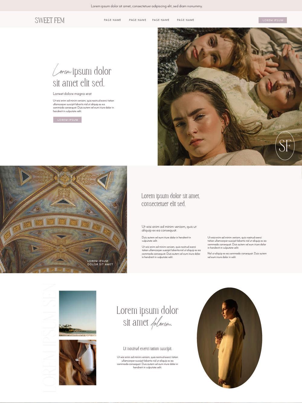 Sweet Fem website design framework