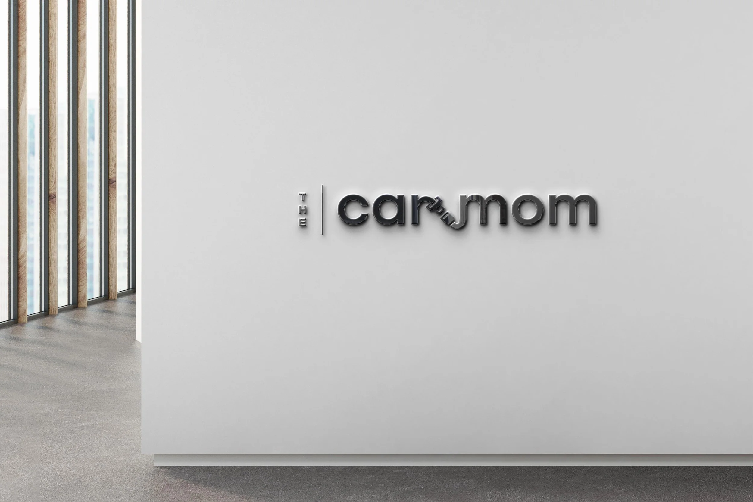 the car mom chrome wall sign