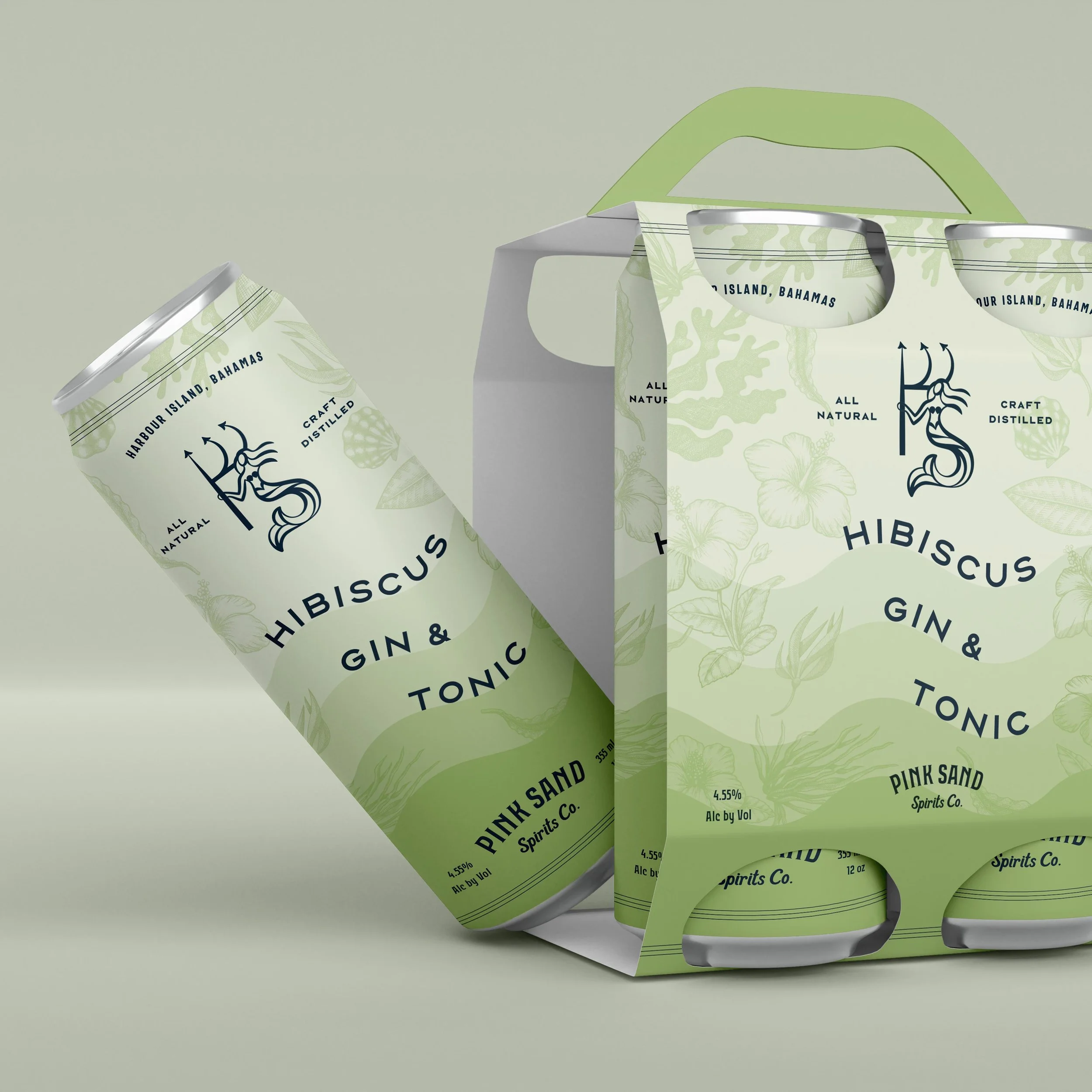 Pink Sand Hibiscus Gin and Tonic can design