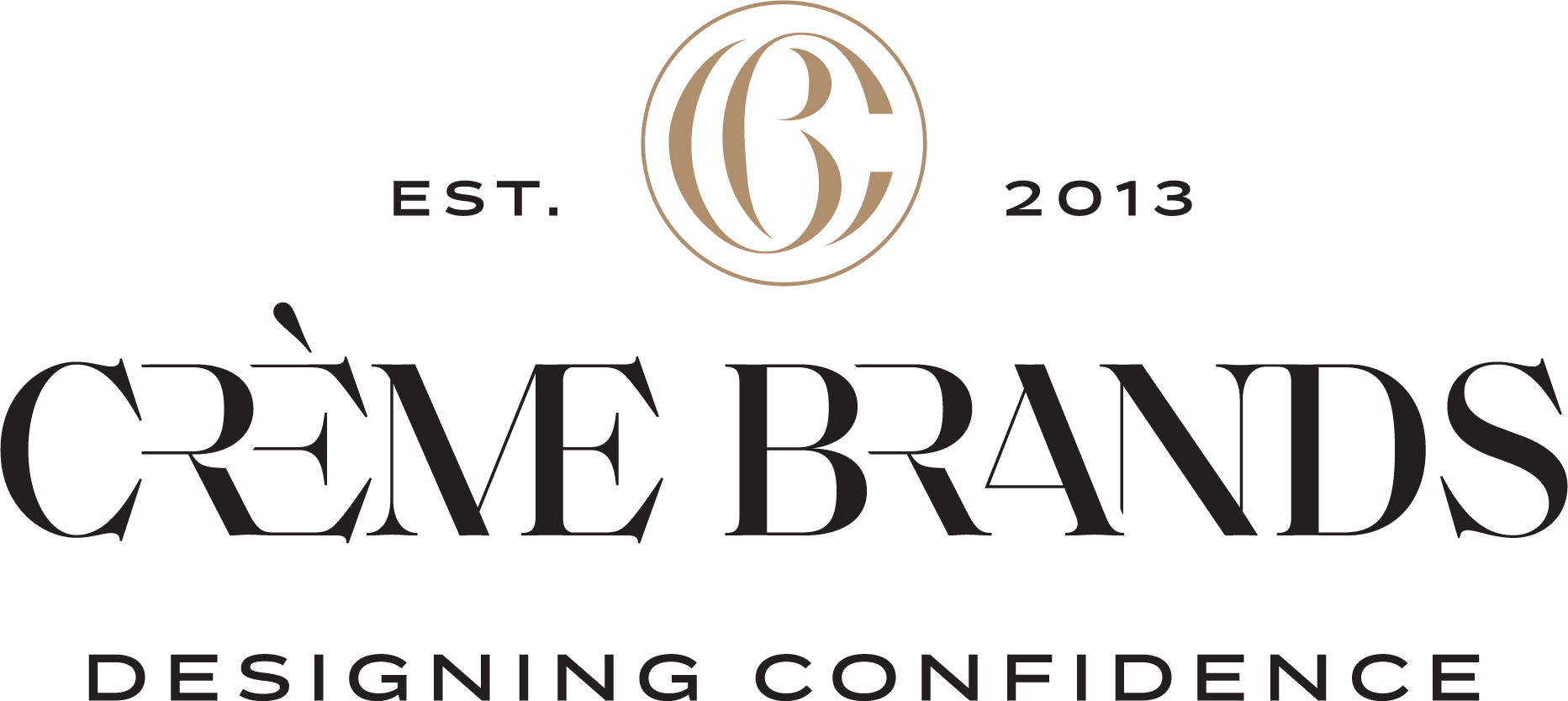 Creme Brands Logo with tagline "Designing Confidence" and "Est. 2013"