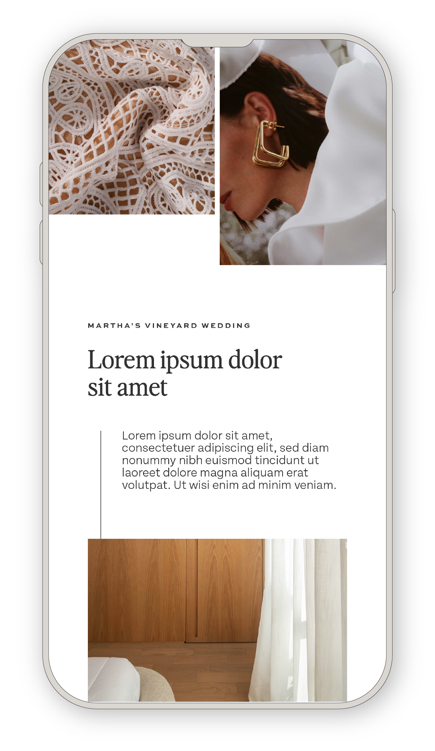 mobile version of The Clara website design