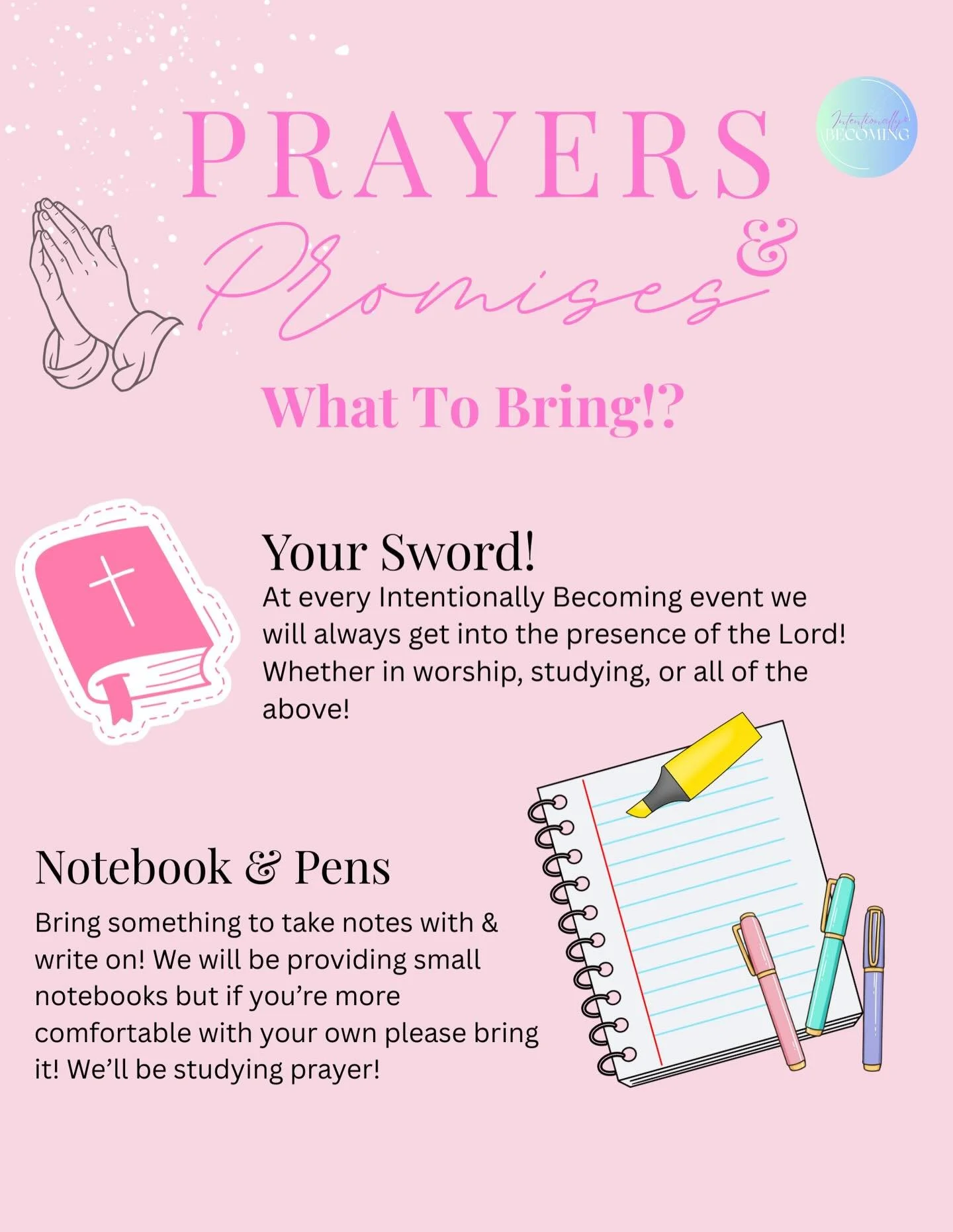 Sisters! I can&rsquo;t wait to fellowship with you all this Saturday, study the word of God, and make prayer jars! Please review this post so you&rsquo;re prepared for the event! 💗 

#jesus #prayer #prayerjar #christianevents