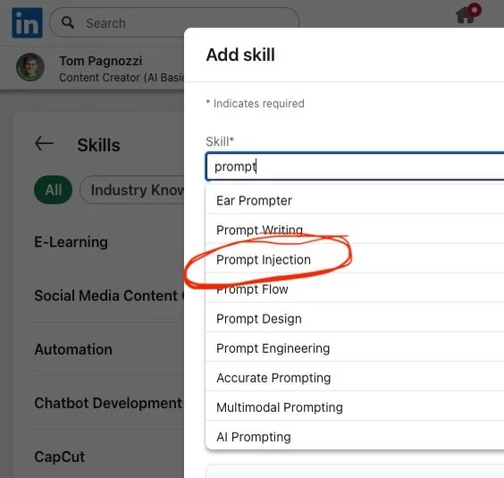 Why would anyone add this to their LinkedIn skills section?