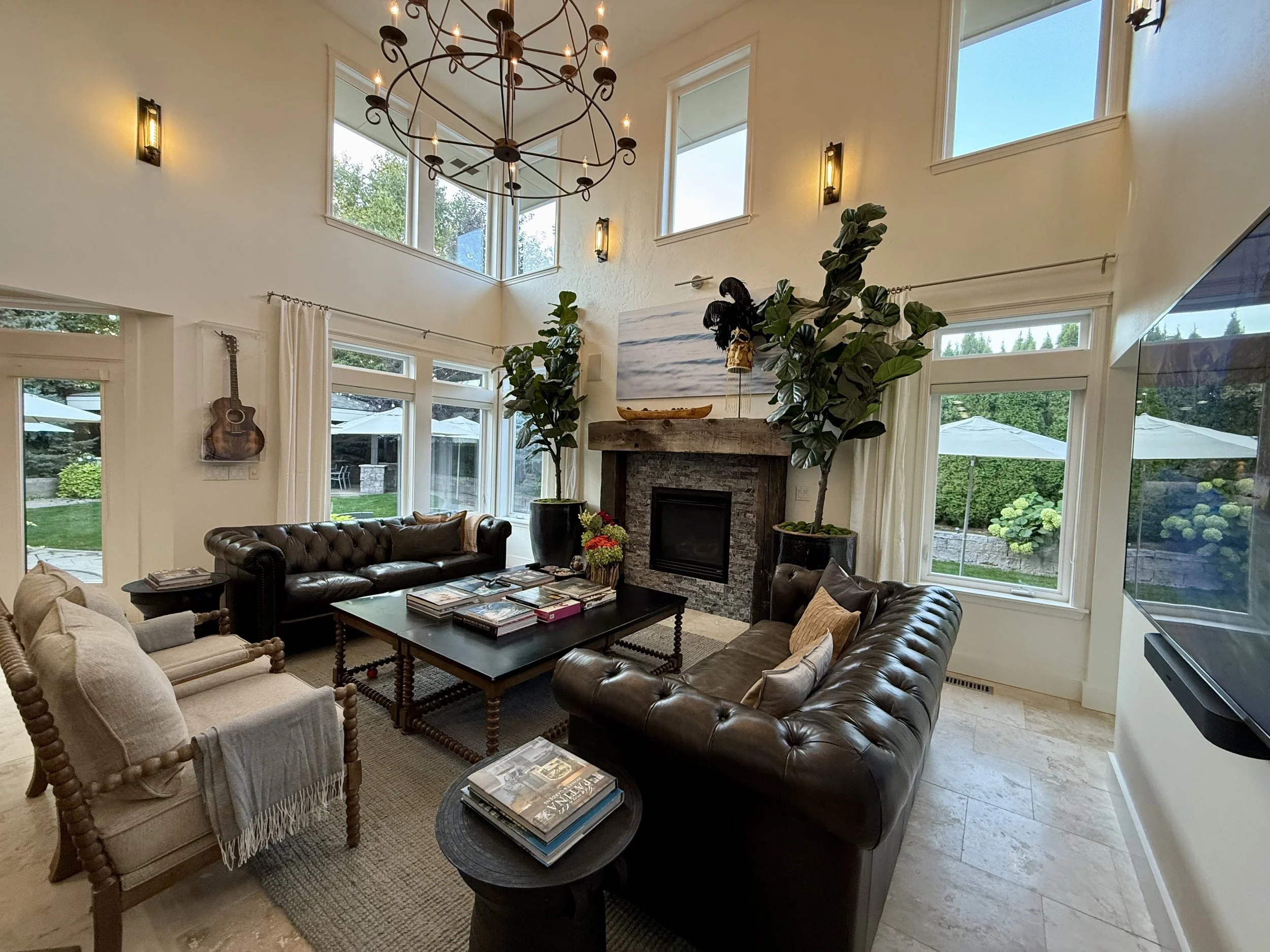 Living Room - Every Window Looks to Private Park-like Backyard