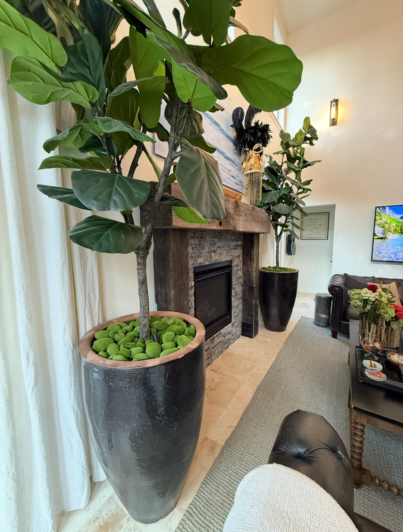 Fireplace with Heritage Timber Mantel and Granite Surround