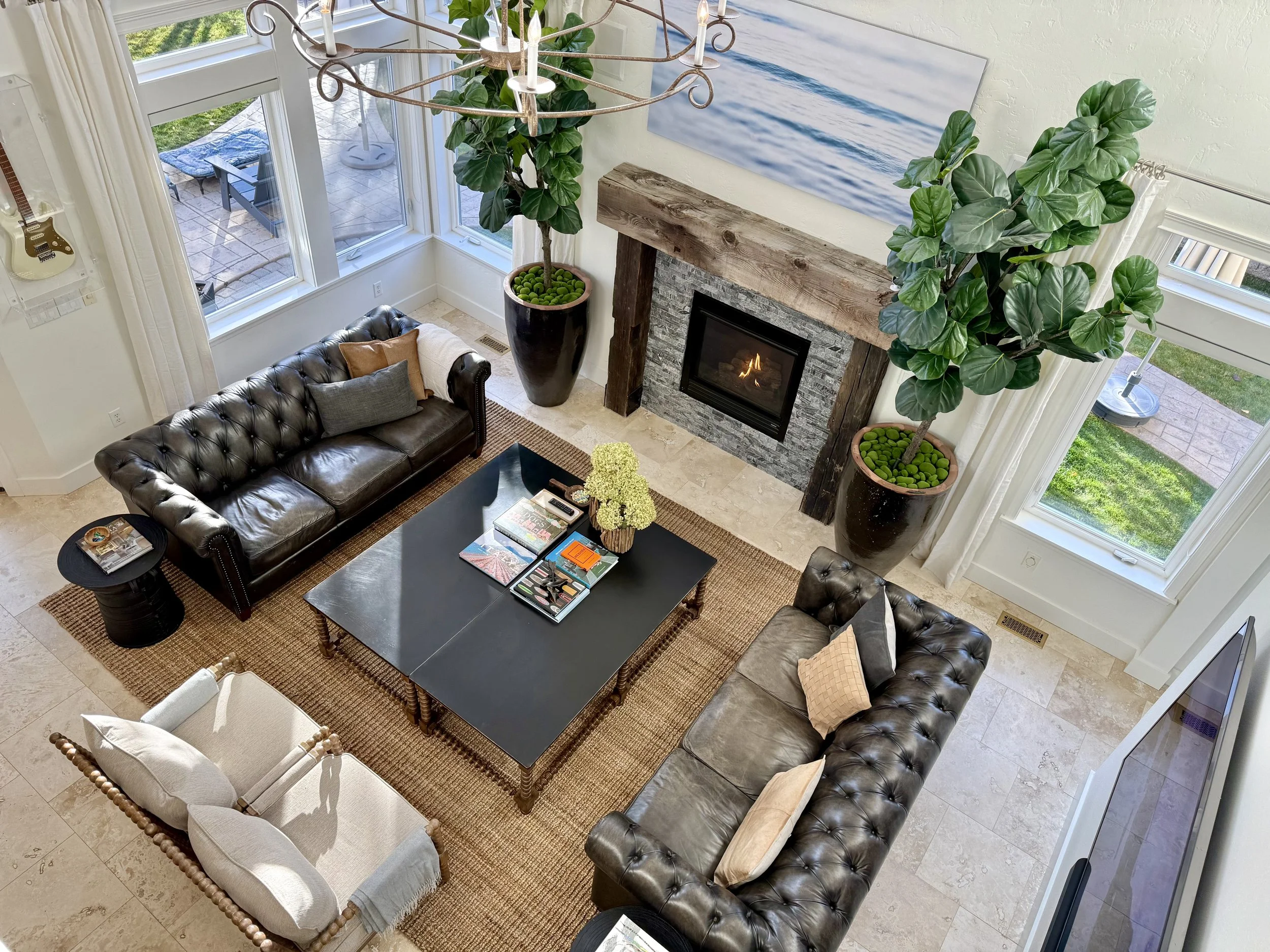 Living Room - Every Window Looks to Private Park-like Backyard