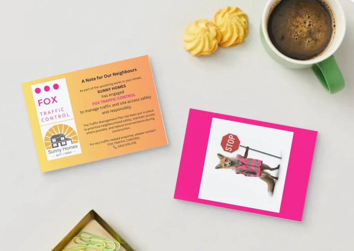 🏡Residential sites aren&rsquo;t just about the build &mdash; they&rsquo;re about the street.
We drop cards to neighbours so they know what&rsquo;s happening, who to contact, and how we&rsquo;ll manage changes to traffic and parking.
It reduces compl