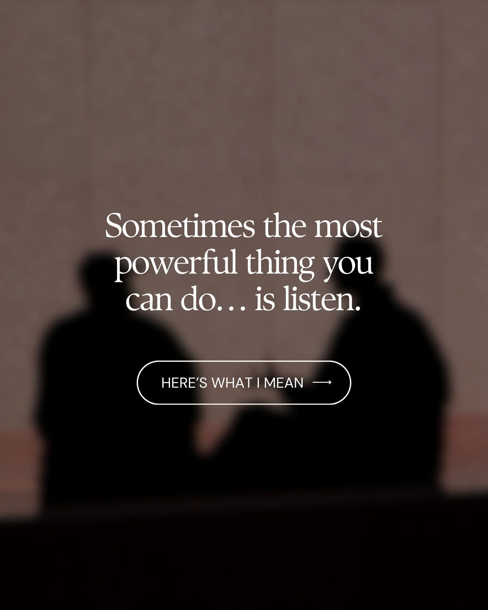 Sometimes we listen to respond&hellip; instead of listening to understand.

When someone we love is struggling, it&rsquo;s natural to want to:
&bull; Fix it
&bull; Make it better
&bull; Say the &ldquo;right&rdquo; thing

But often, that&rsquo;s not w