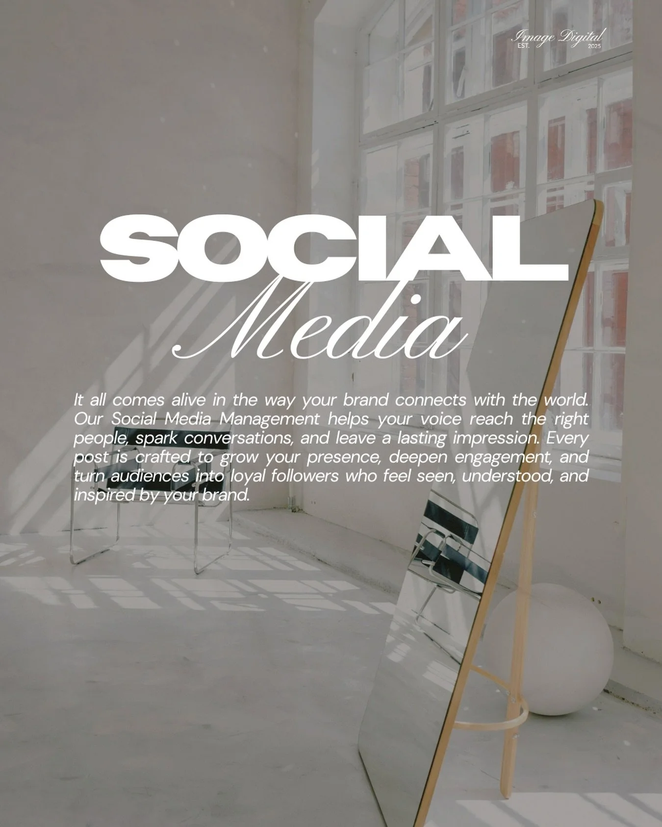 We manage your socials so you can focus on your brand. Strategy, content, engagement; done thoughtfully and consistently 

📧 hello@imagedigitalagency 

#socialmediamanagement #uksmallbusiness #beautybusiness #fashionbrand #lifestyle