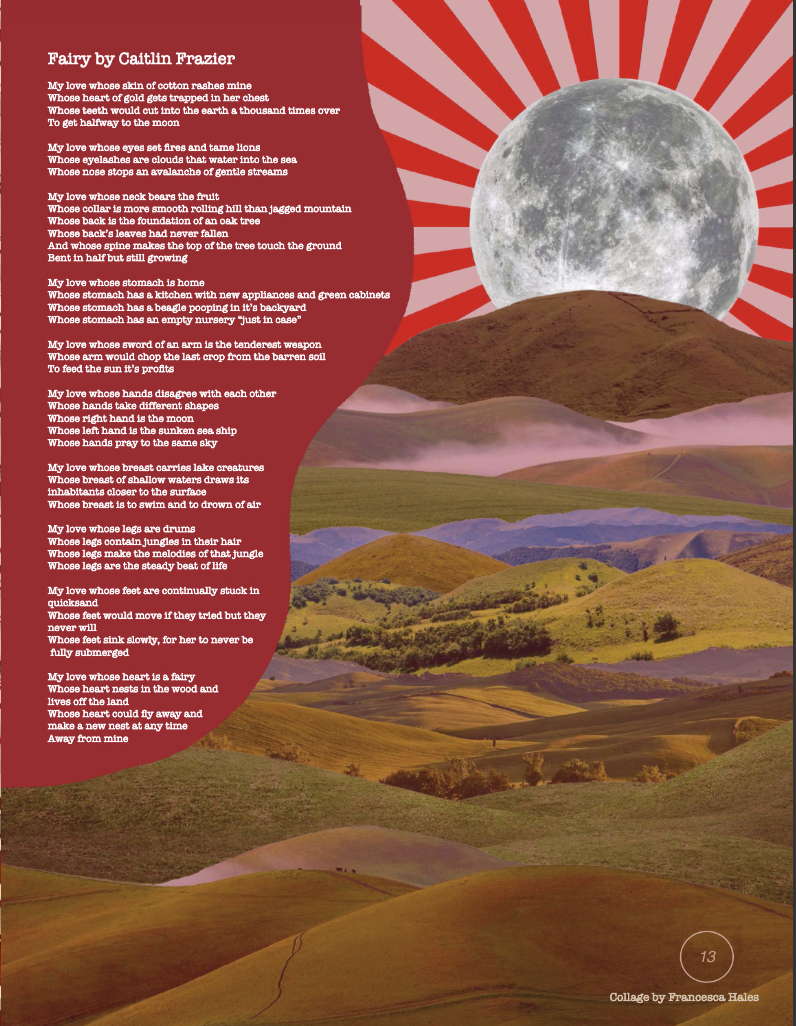 "Fairy" a poem by Caitlin Frazier
Published in Bossier Magazine