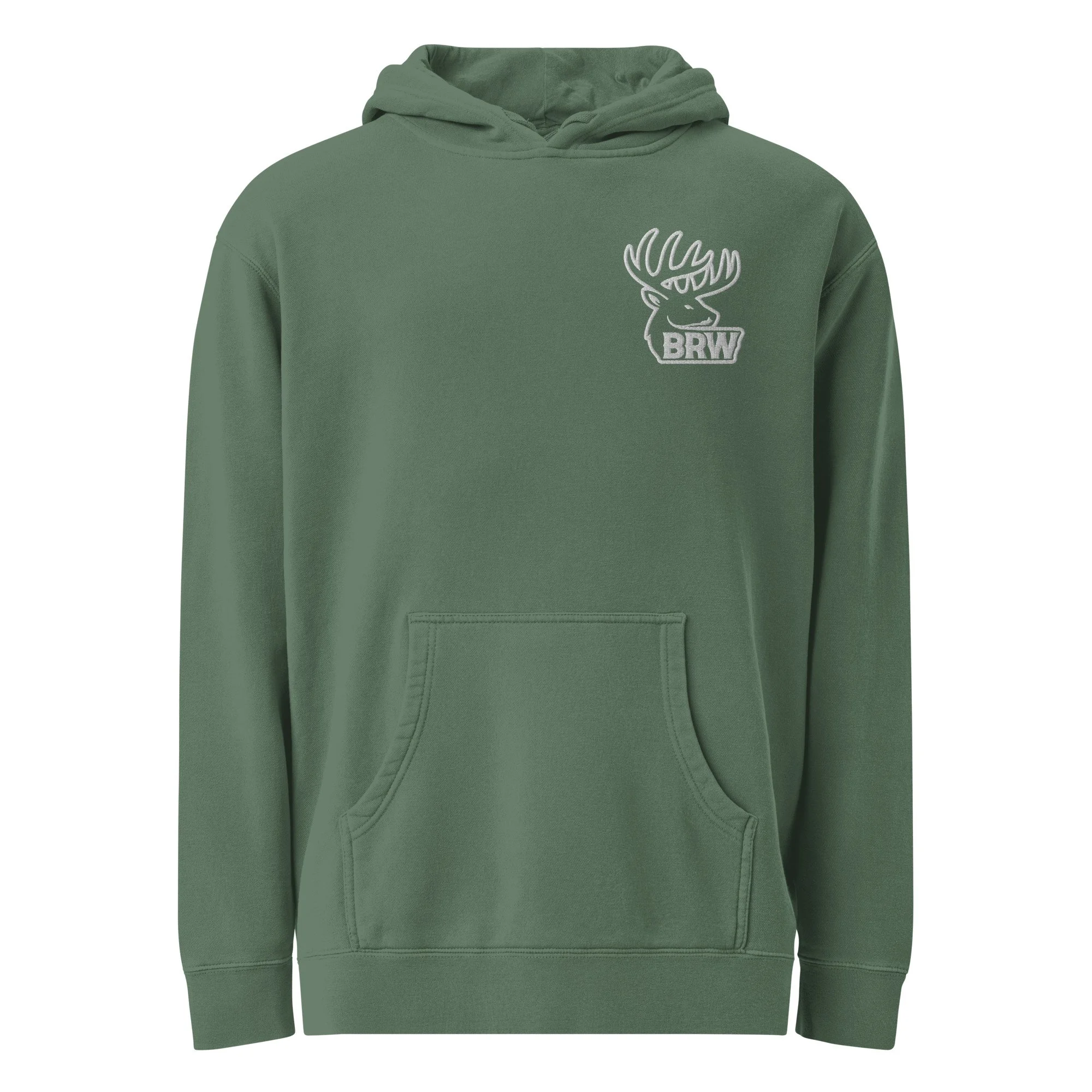 Vintage wash embroidered logo hoodie