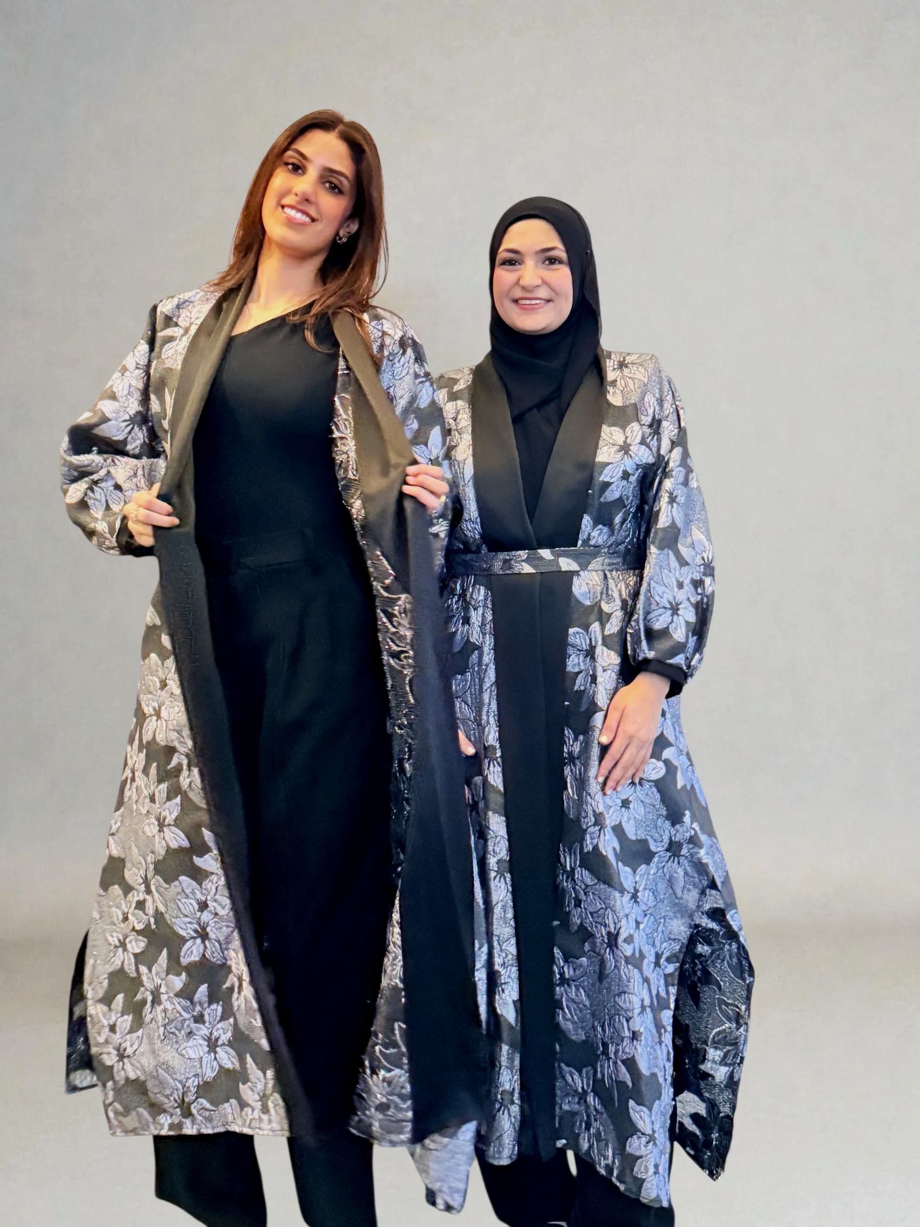 TAJI'Z-  Black and Silver Special Occasion Abaya