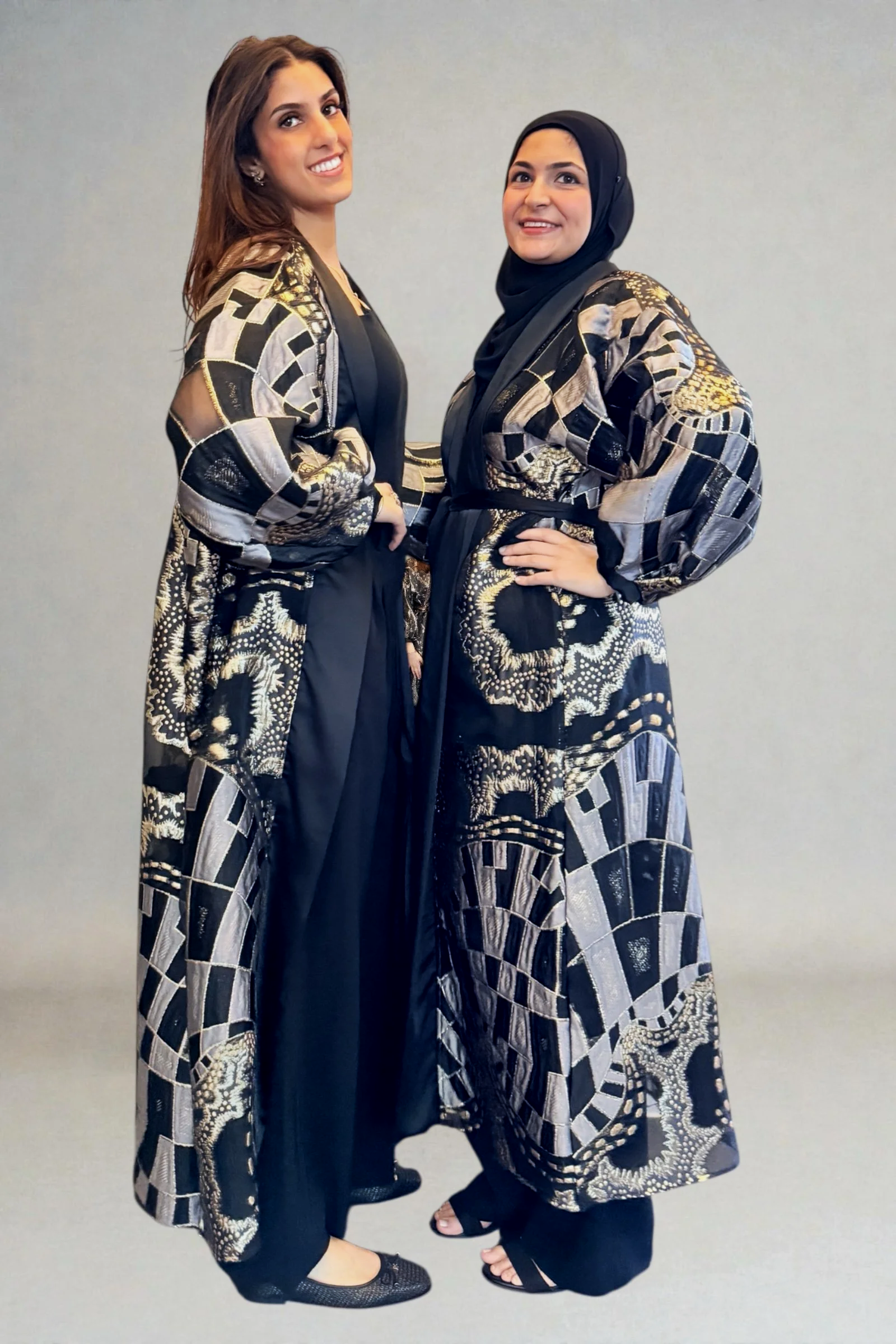 TAJI'Z-  Black, Gold and Silver Special Occasion Abaya