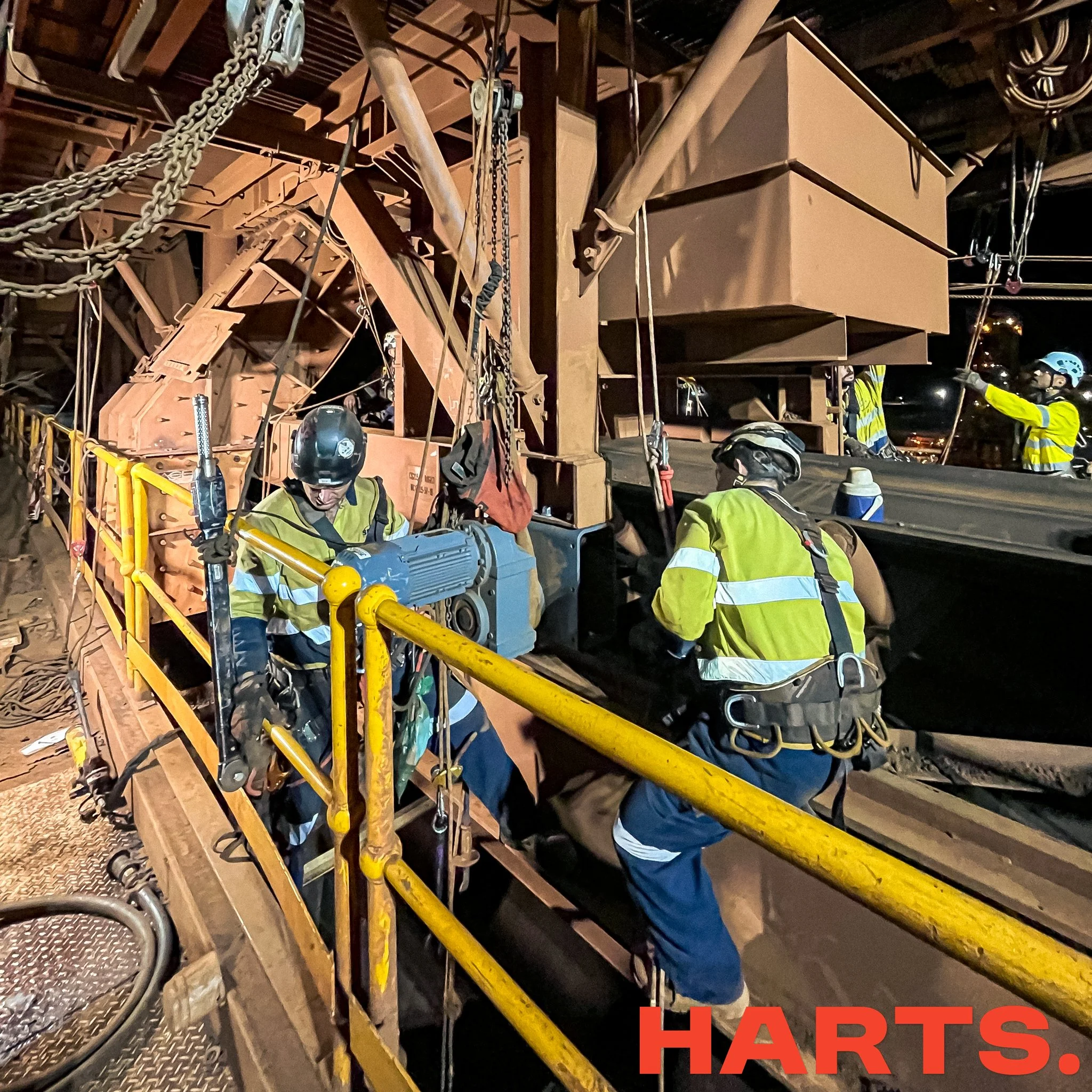 HARTS Welding – conveyor trolley welding and repair services for mining and heavy industry.