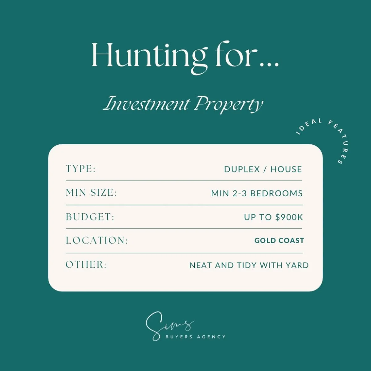 [On The Hunt] Looking for a duplex for our investor client- ready to buy now - happy to offer lease back to seller 🏡 #duplex #investmentproperties #investor #chirnpark #burleighwaters #miami #currumbinwaters #palmbeach #robina