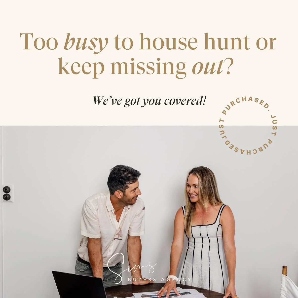 Busy schedule, big goals &mdash; but no time to house hunt? 🕒🏡

In a market this tight, the right property rarely waits. 

Many buyers miss out simply because they&rsquo;re too busy to chase listings, negotiate hard, or navigate market nuisances.

