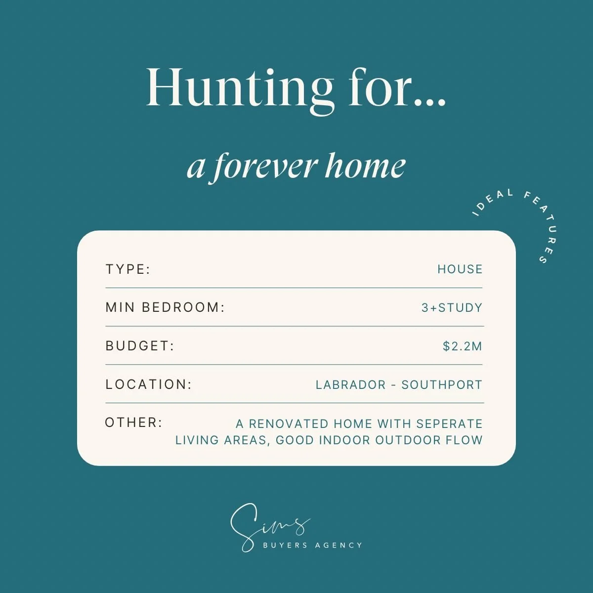 [On The Hunt] Looking for a renovated home to suit a professional couple, no pool required .. however separate living areas is a must. A nice outlook with good indoor/outdoor flow is also required.. Please reach out if you know of something suitable 