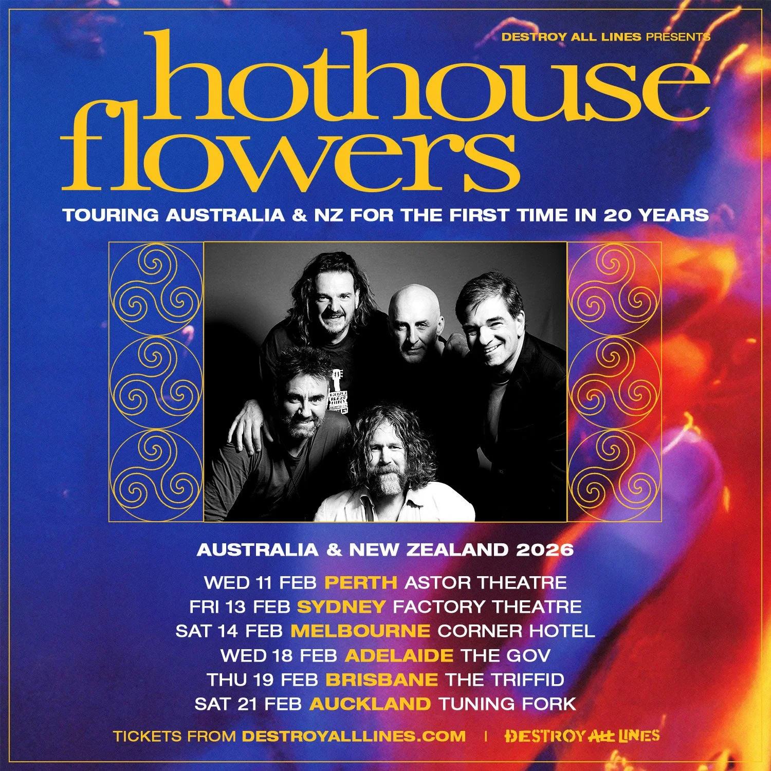 Hothouse Flowers - New Zealand Tour - Auckland - 21 February 2026
