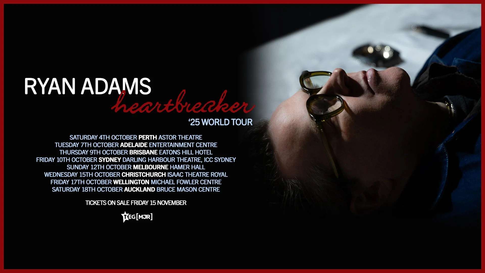 Ryan Adams - Heartbreaker Tour 2025 - Christchurch - 15th October 2025