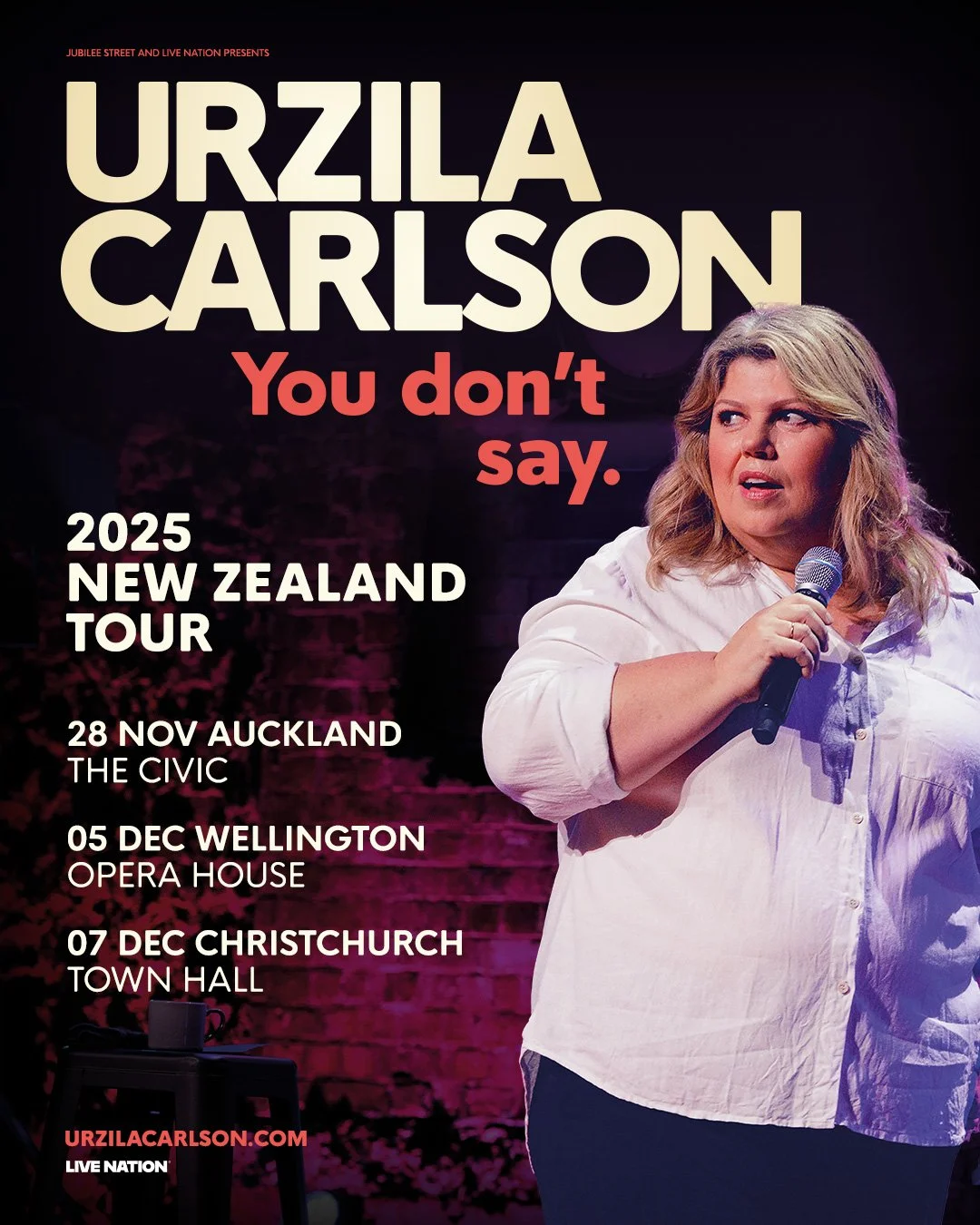 Urzila Carlson - ‘You Don’t Say’ Tour - Christchurch - 7th December 2025