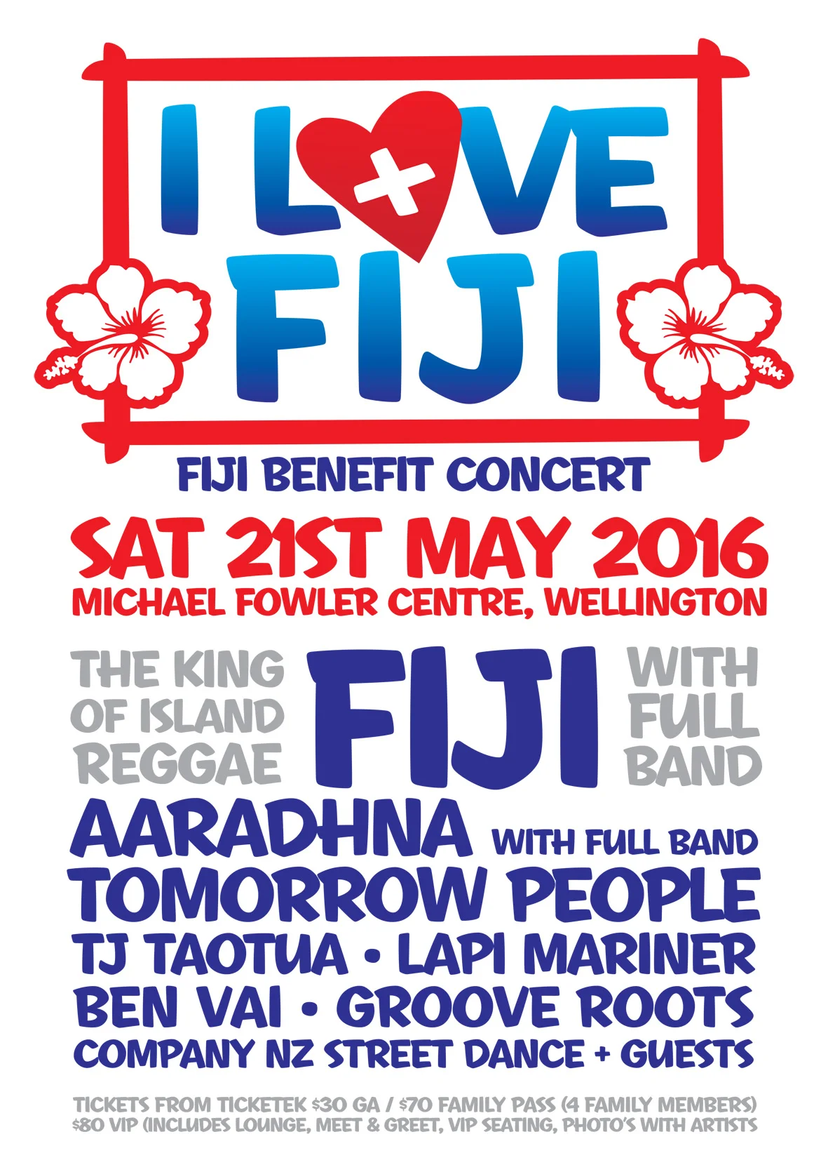 'I Love Fiji Benefit Concert' announced for Wellington