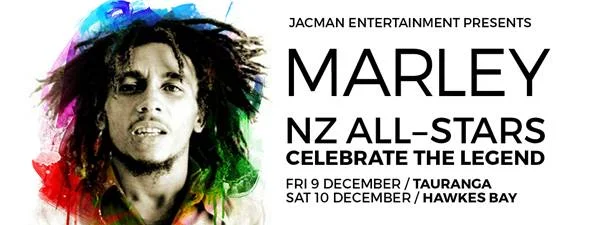 Marley: NZ All-Stars Celebrate The Legend announced for Tauranga & Havelock North