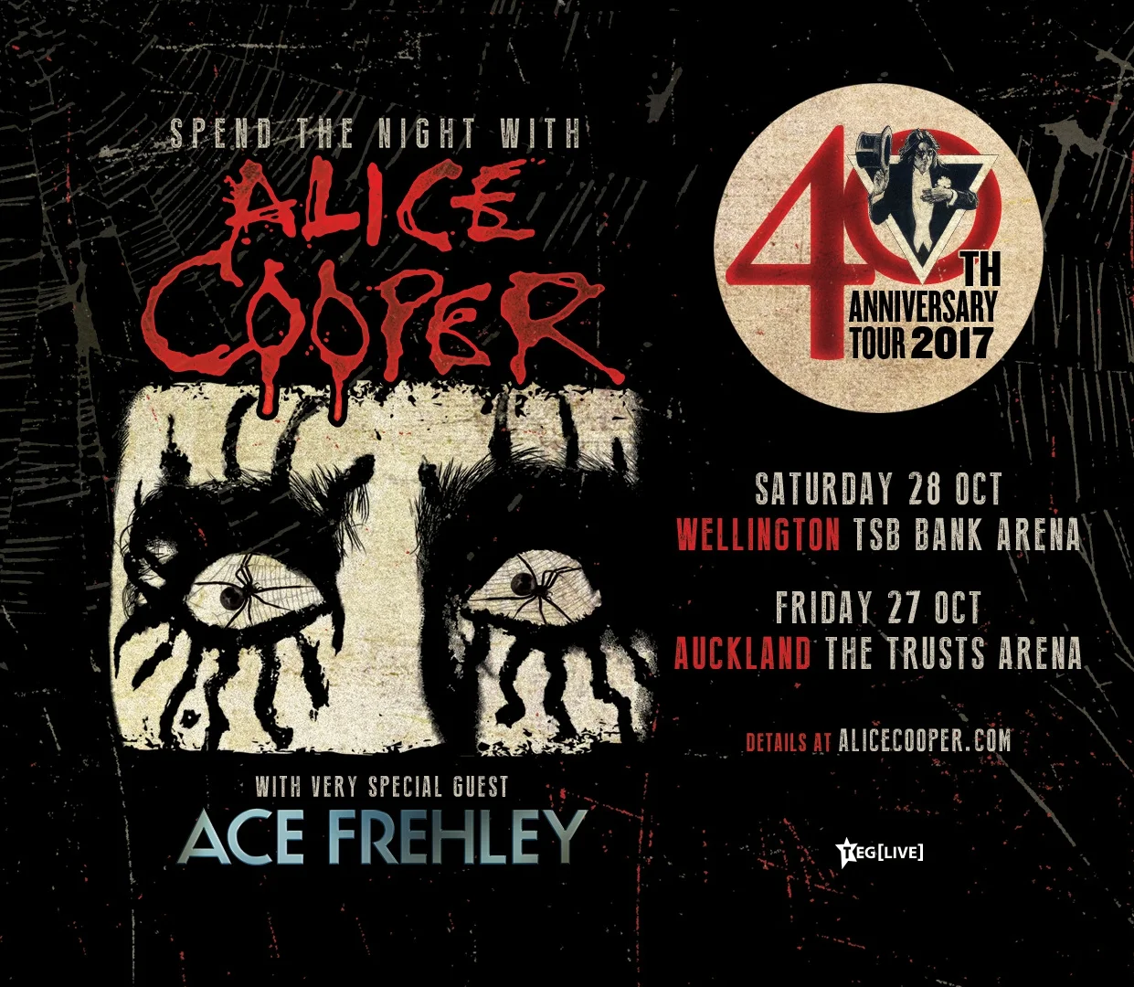 Alice Cooper & Ace Frehley announce NZ & Australian shows