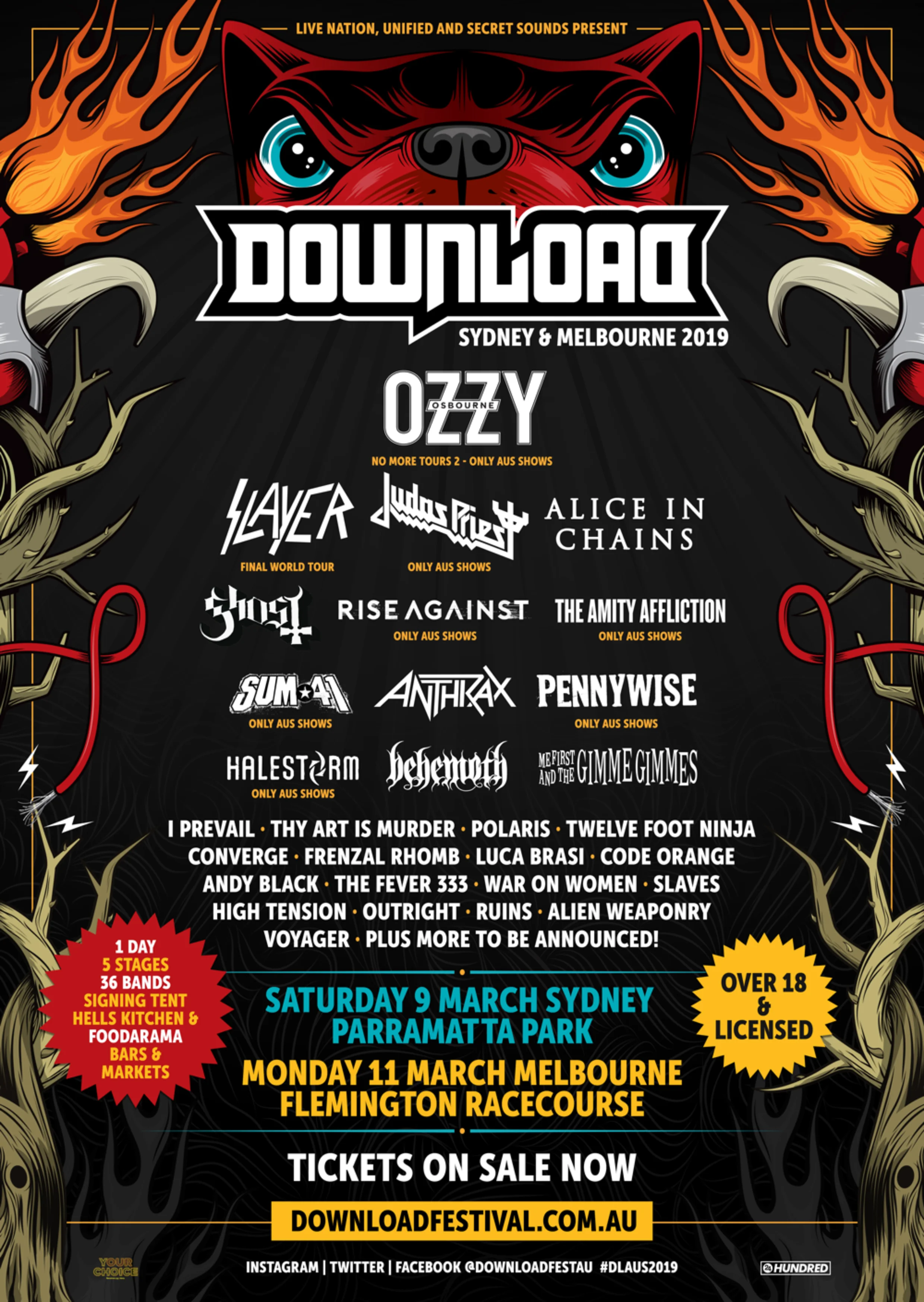 DOWNLOAD FESTIVAL AUSTRALIA 2019 - Second Lineup Announced!