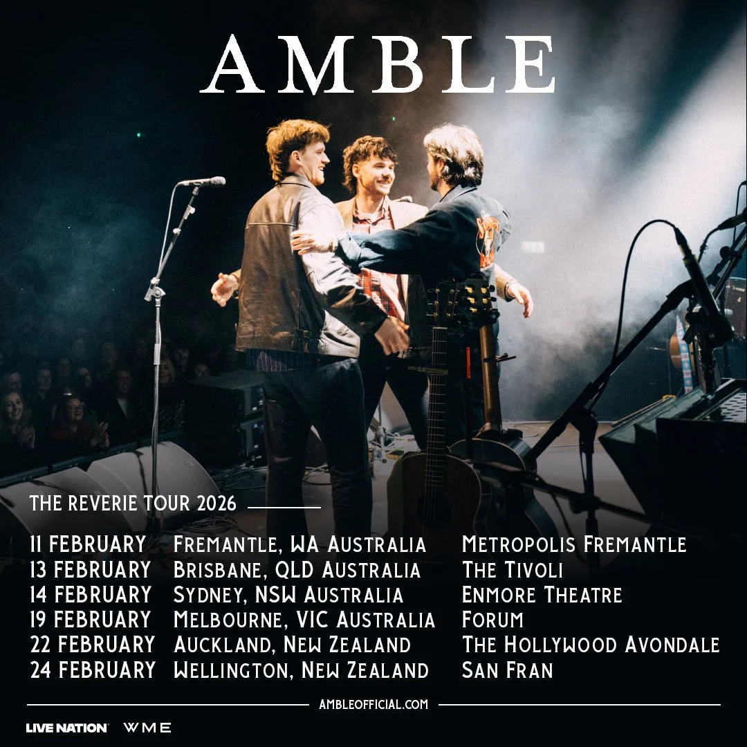 Tour News - Acclaimed Irish Folk Trio Amble Return to Australia and New Zealand in 2026