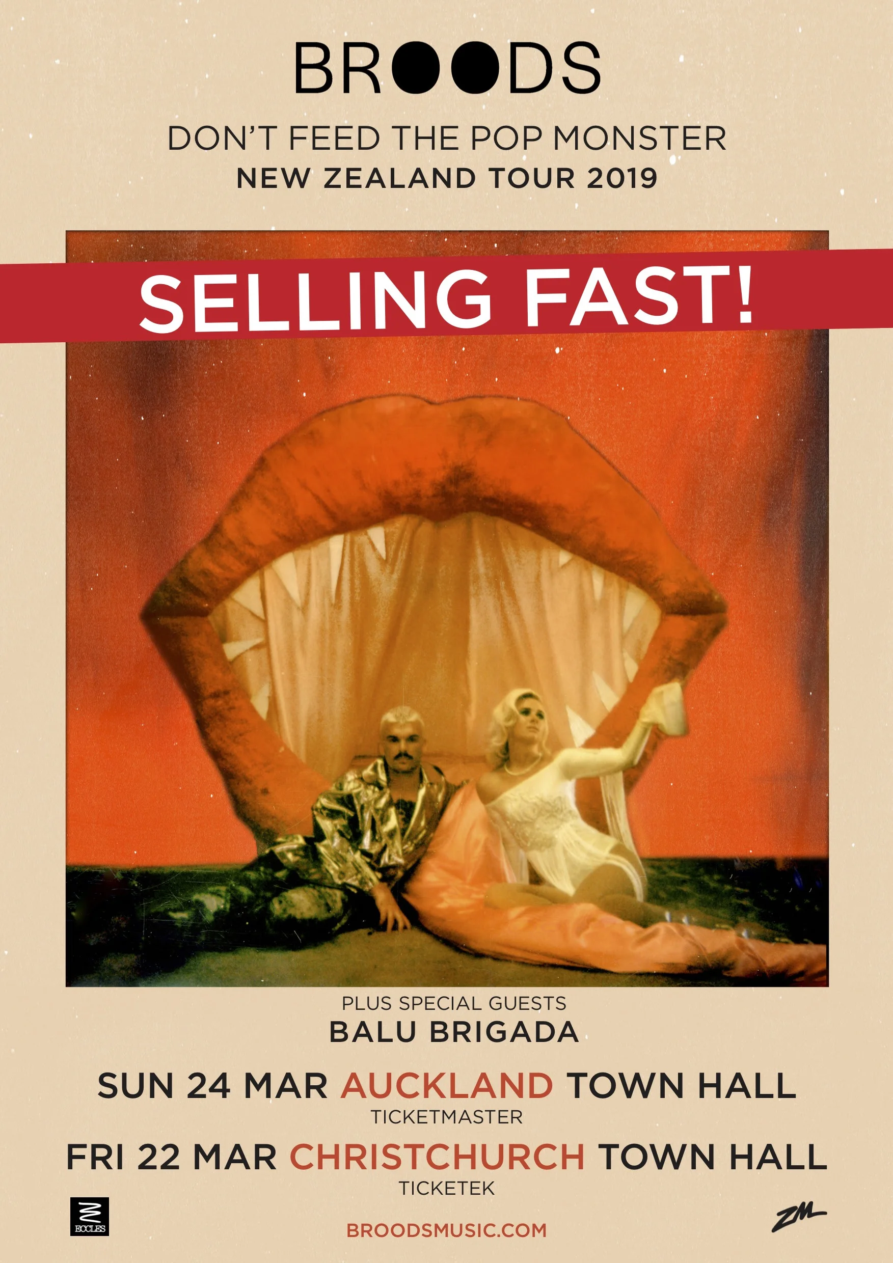 Balu Brigada to open for BROODS at New Zealand shows