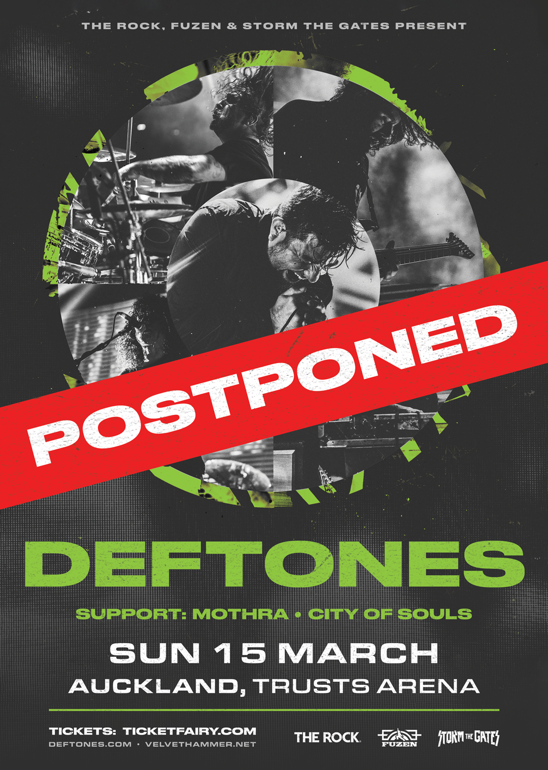 POSTPONED - Deftones NZ Shows Postponed - Urgent Announcement - 13 March 2020