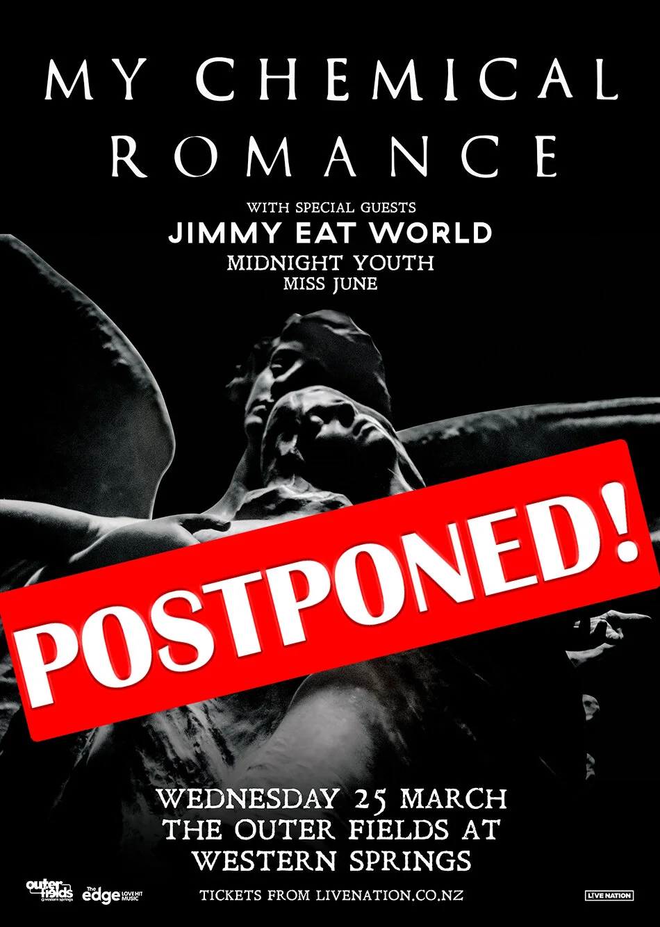 POSTPONED - My Chemical Romance Postpone Australasian Shows