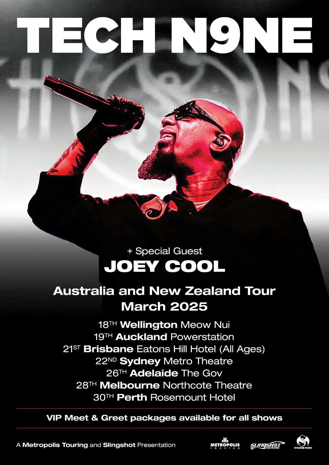 Tour News - TECH N9NE returning to AUS & NZ this Month with Special Guest Joey Cool