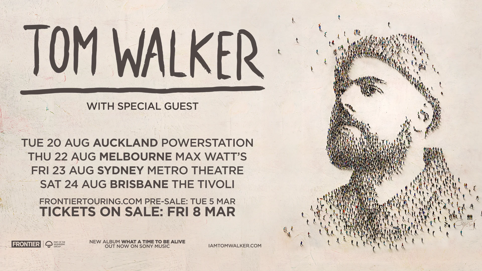 Tom Walker announces special guest, Abby Wolfe, for his Auckland show