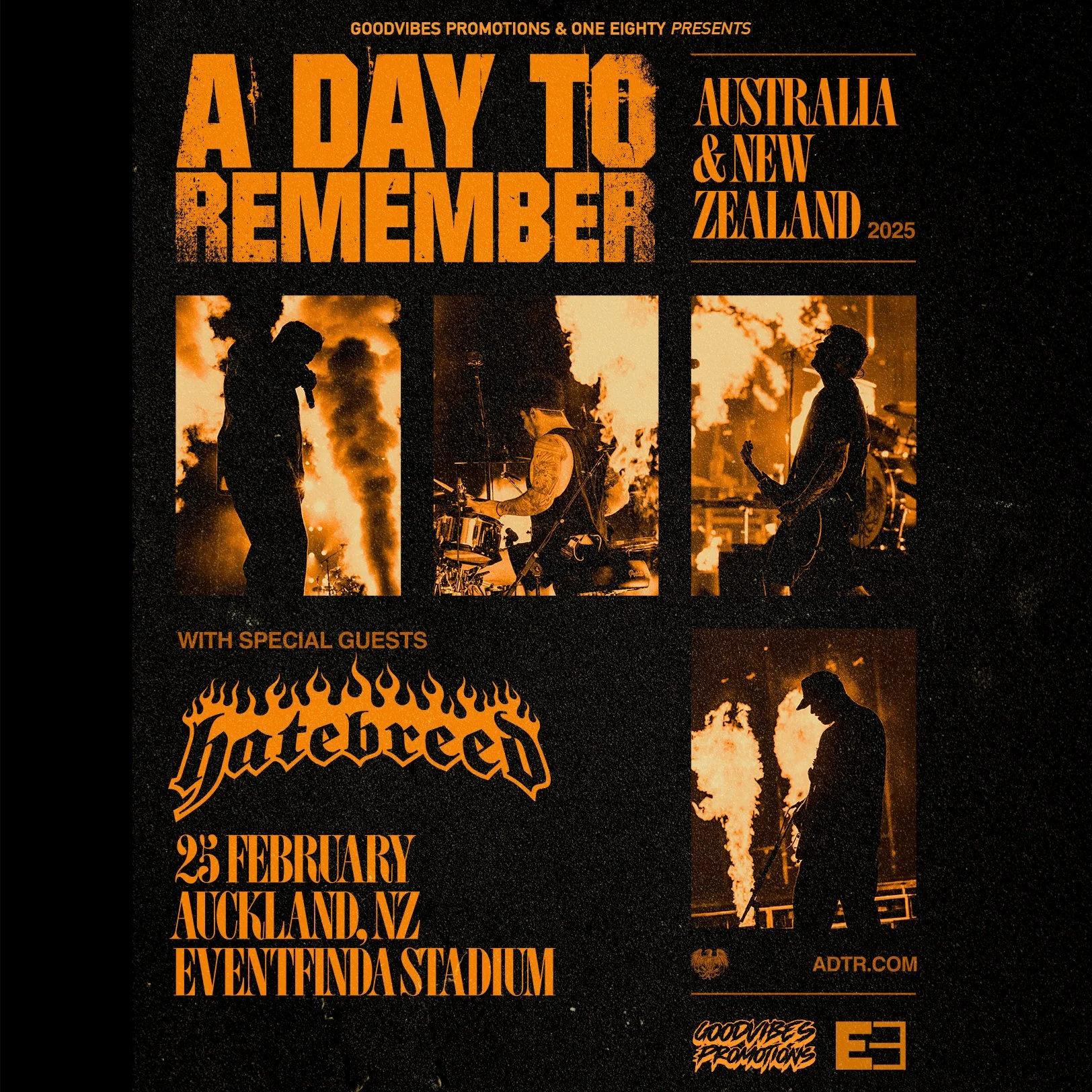 Tour News - A Day To Remember Returns to New Zealand with Special Guests Hatebreed